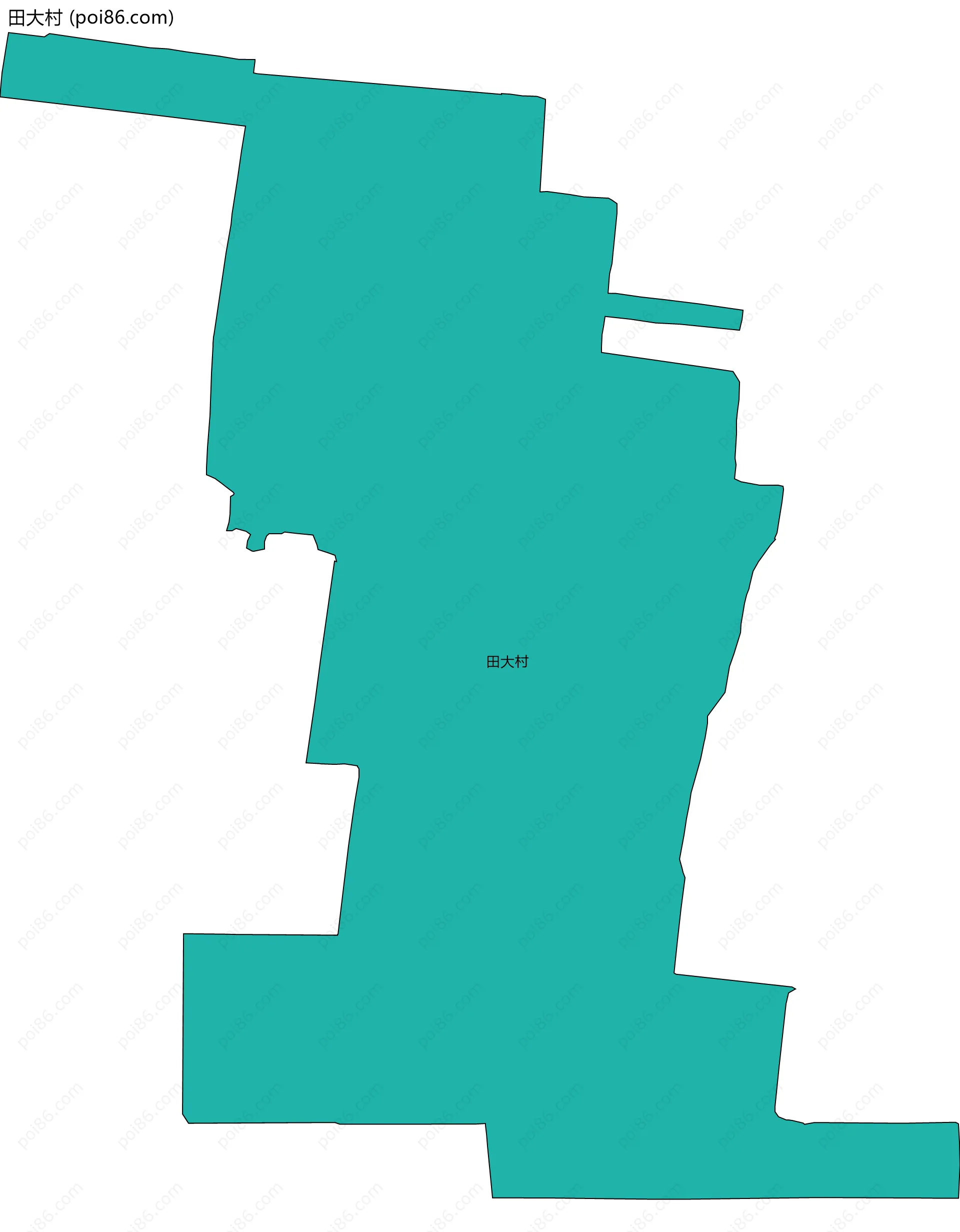 田大村边界地图