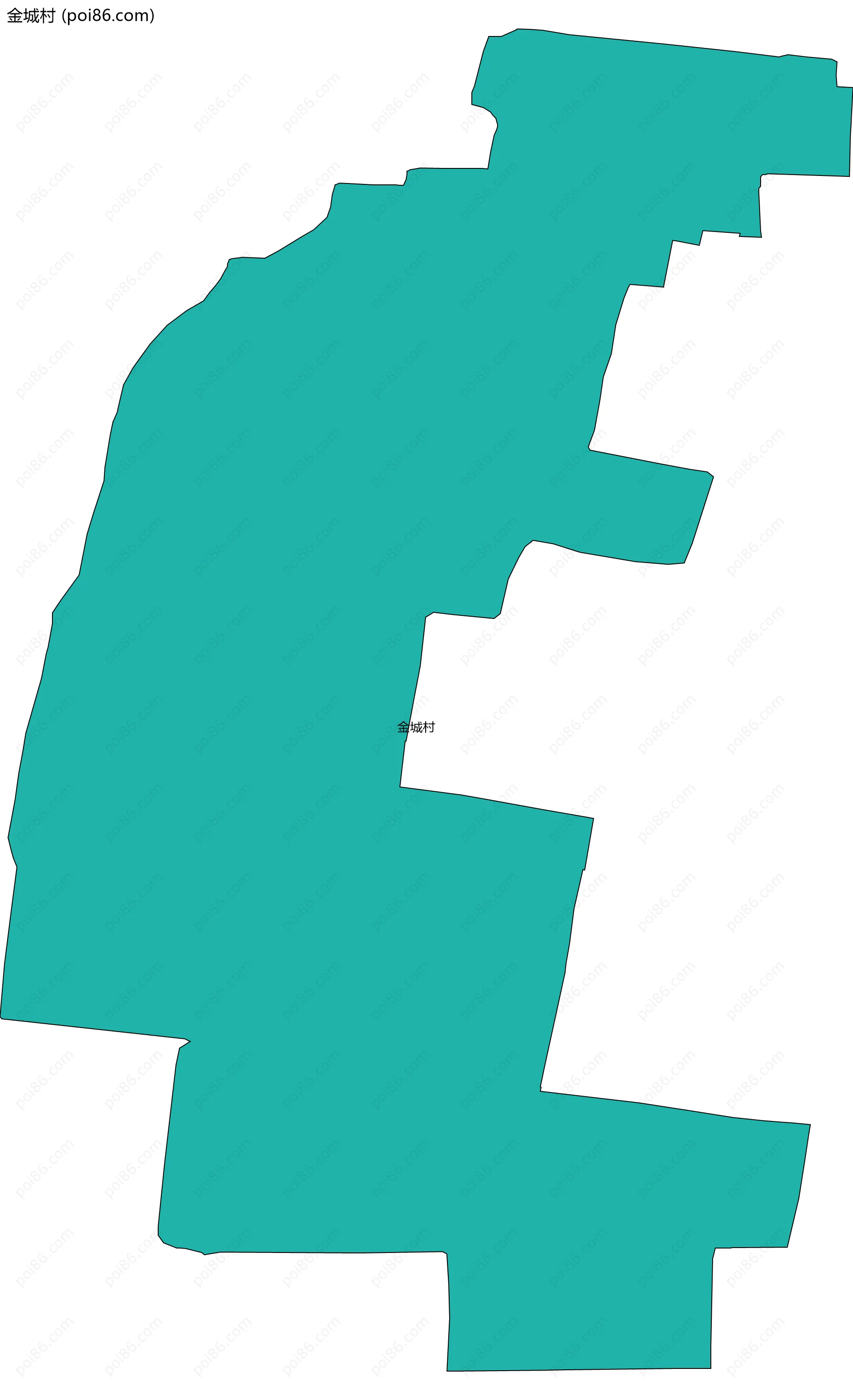 金城村边界地图