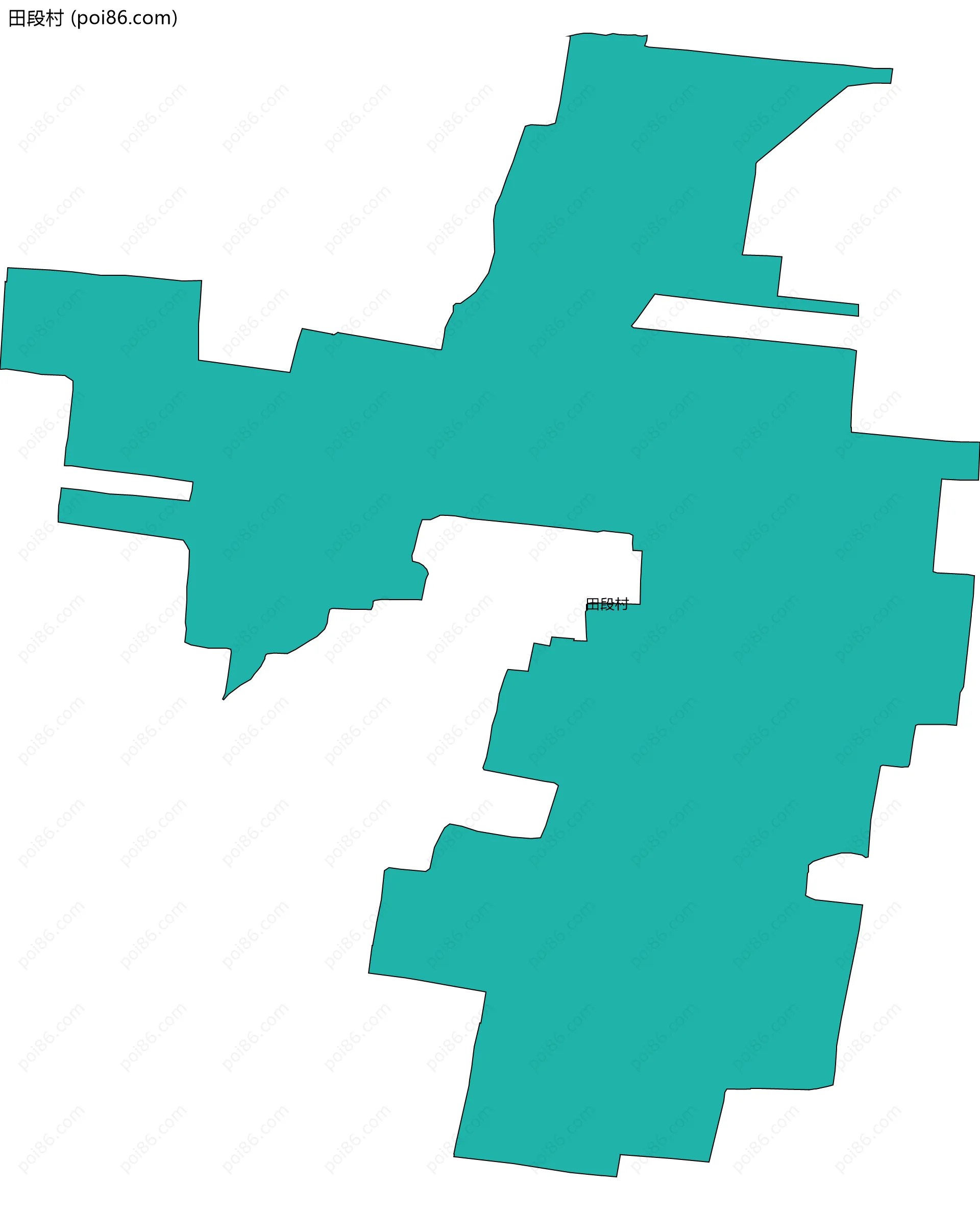 田段村边界地图