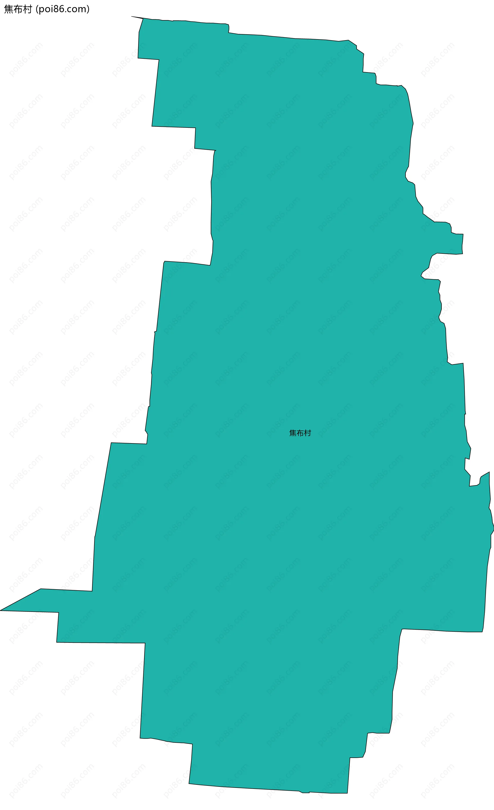 焦布村边界地图