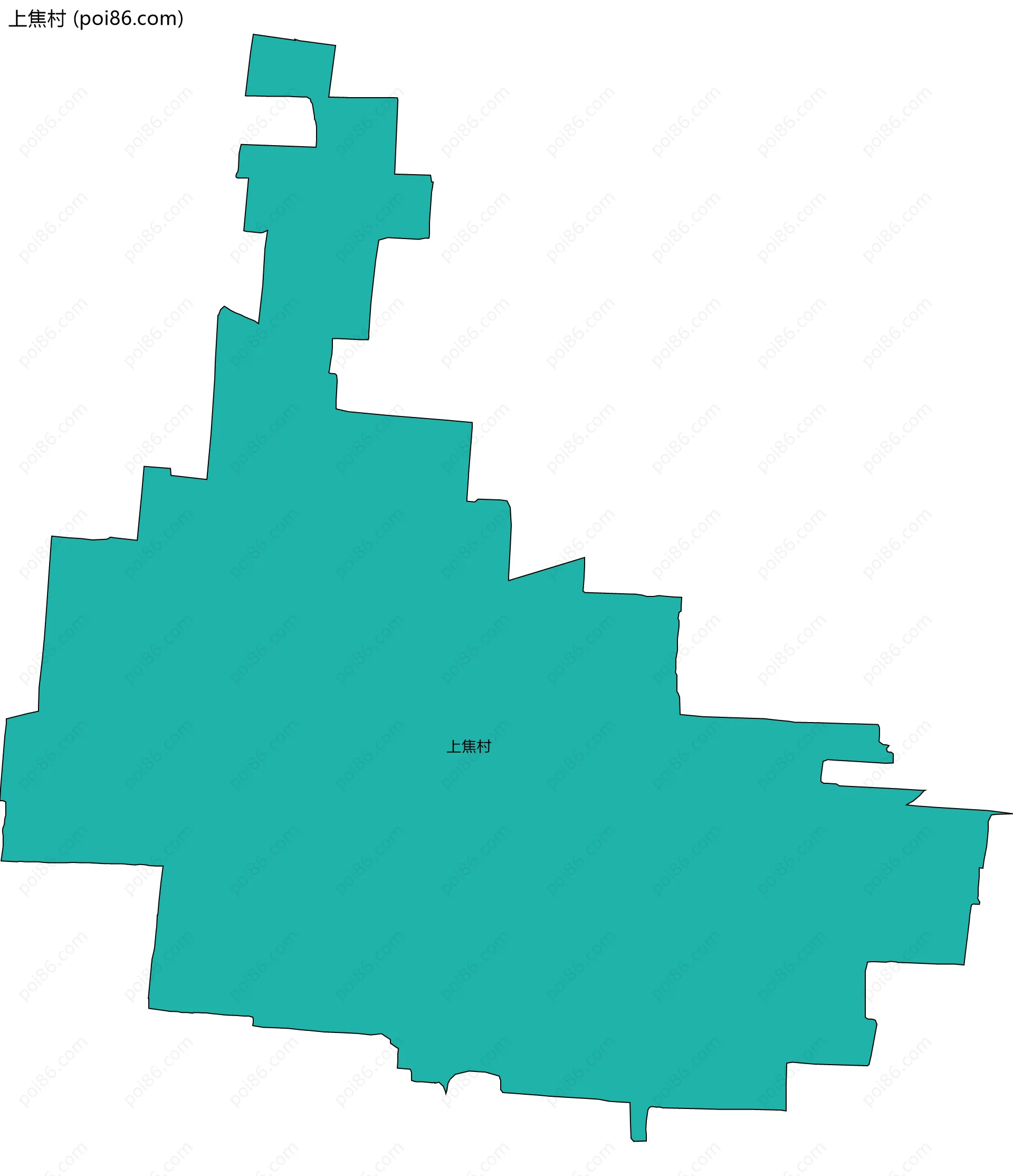 上焦村边界地图