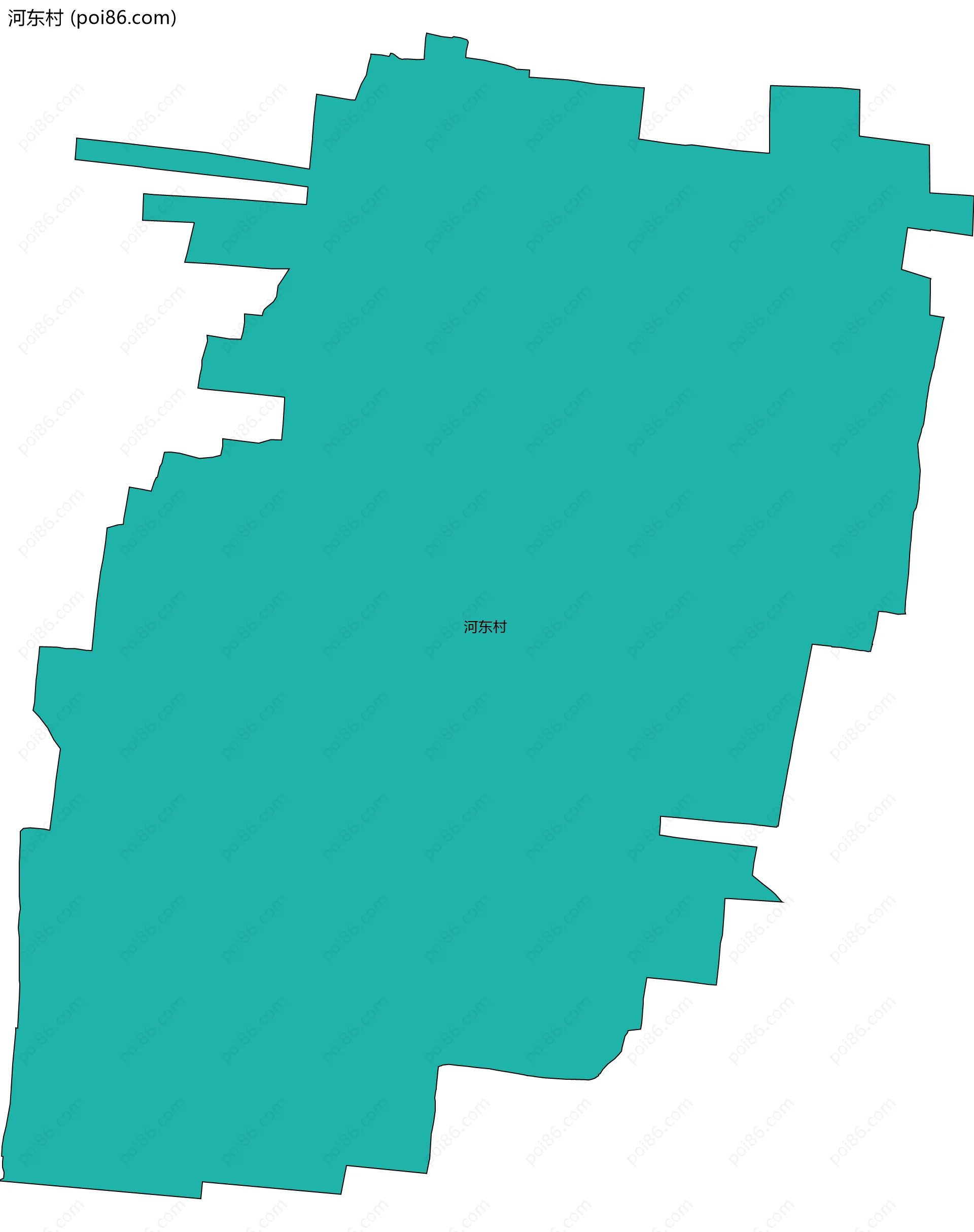 河东村边界地图