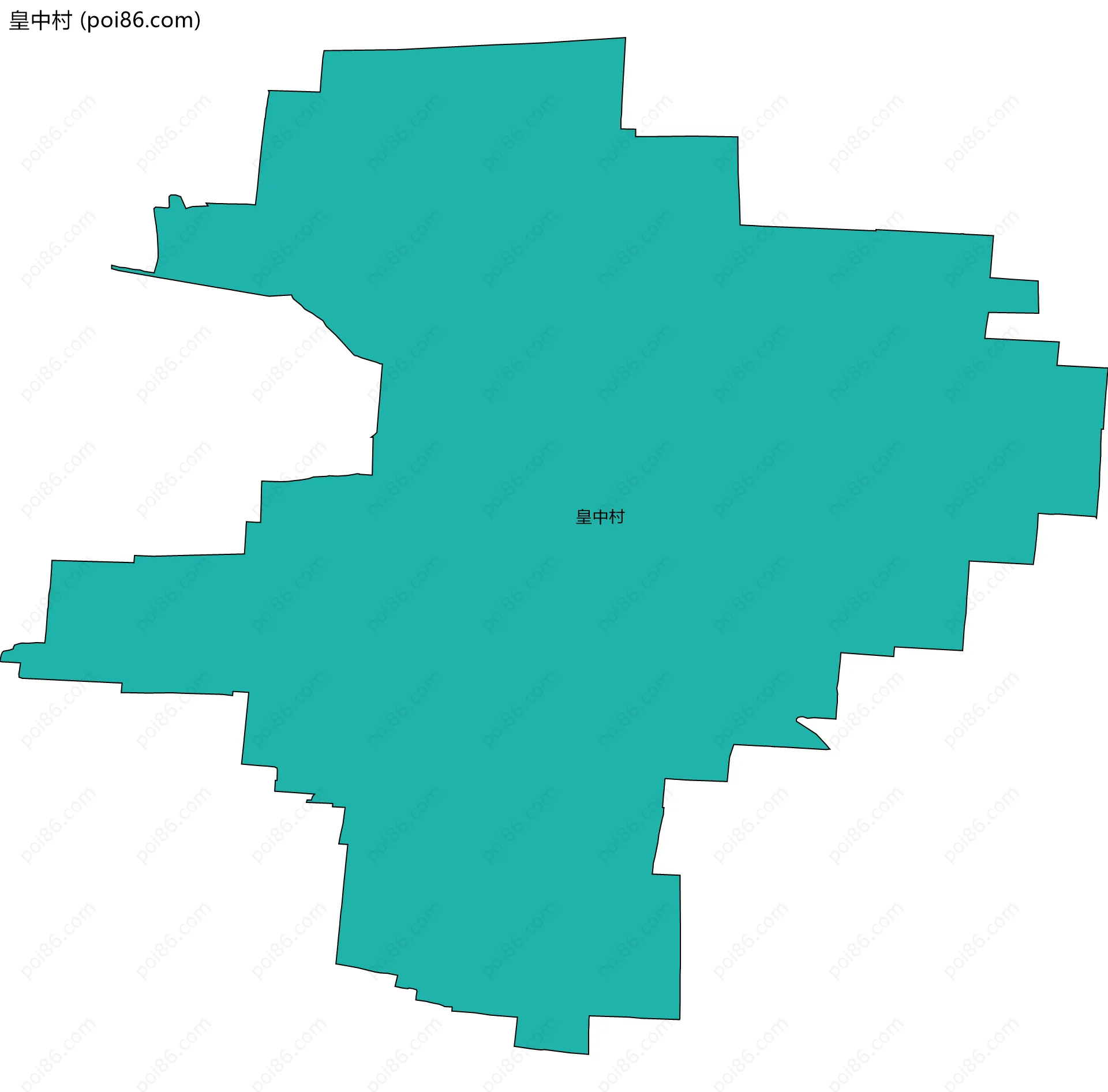 皇中村边界地图