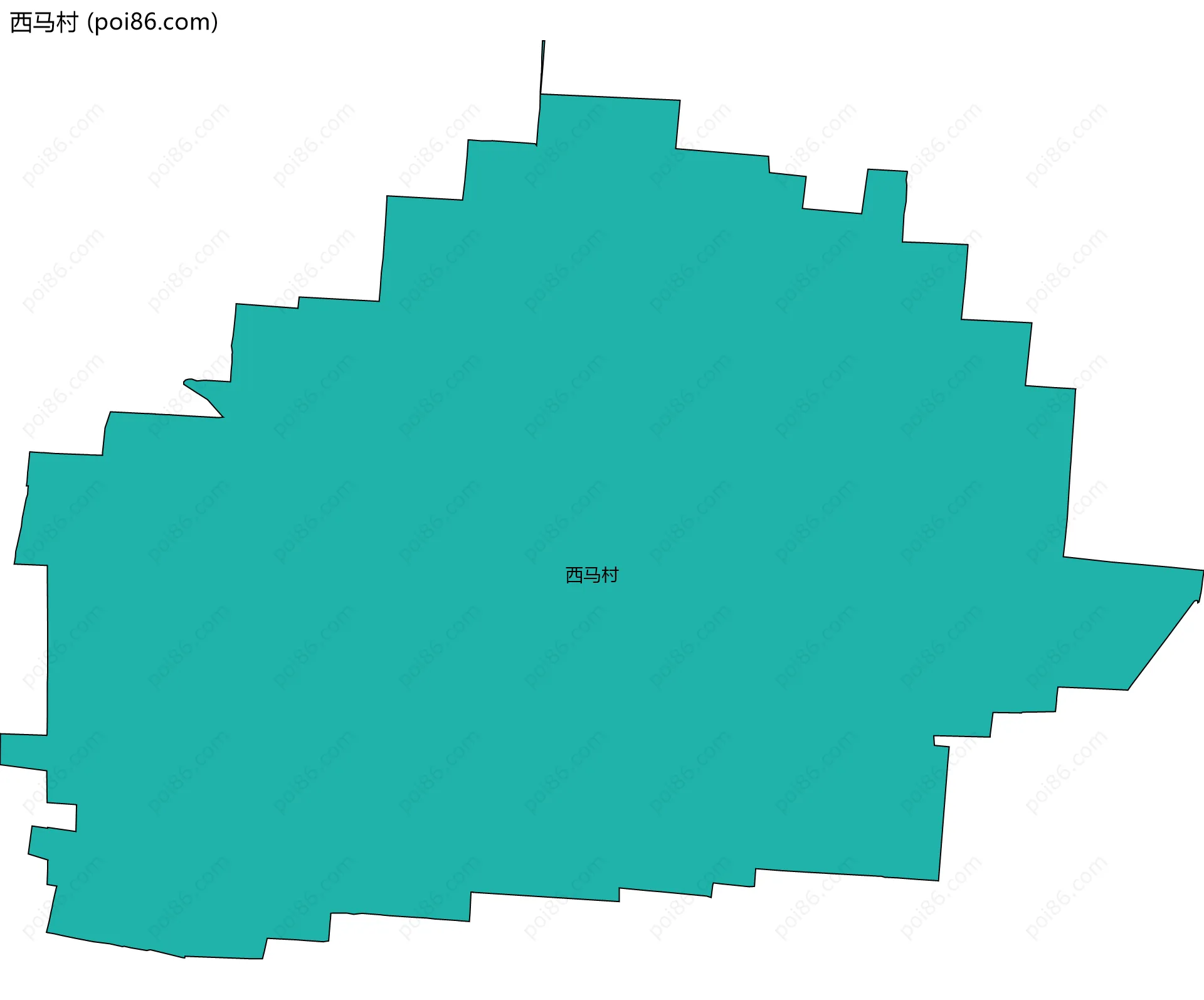 西马村边界地图