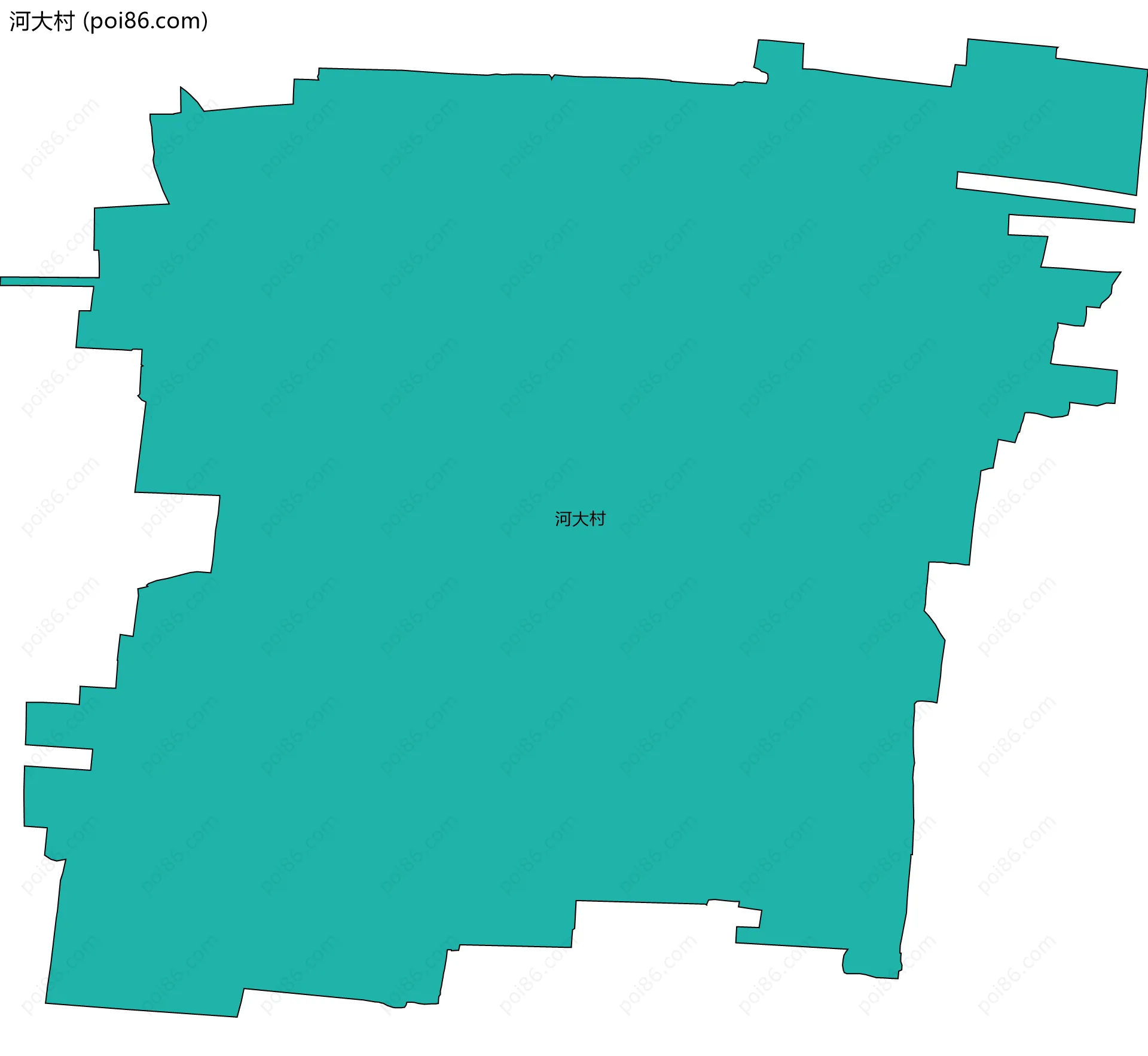 河大村边界地图