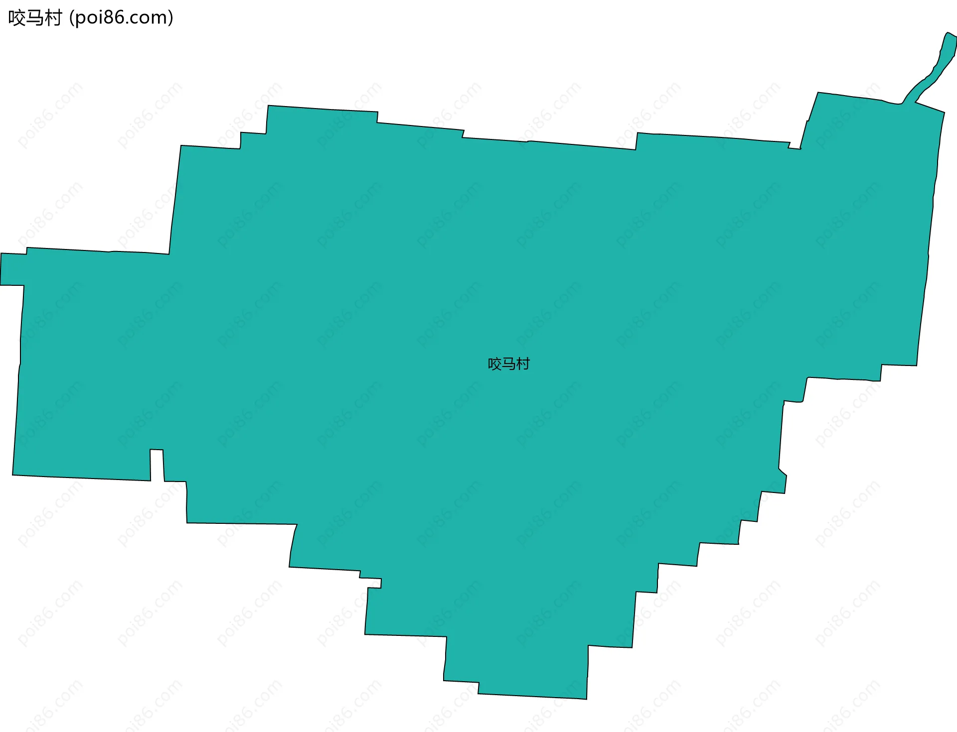 咬马村边界地图