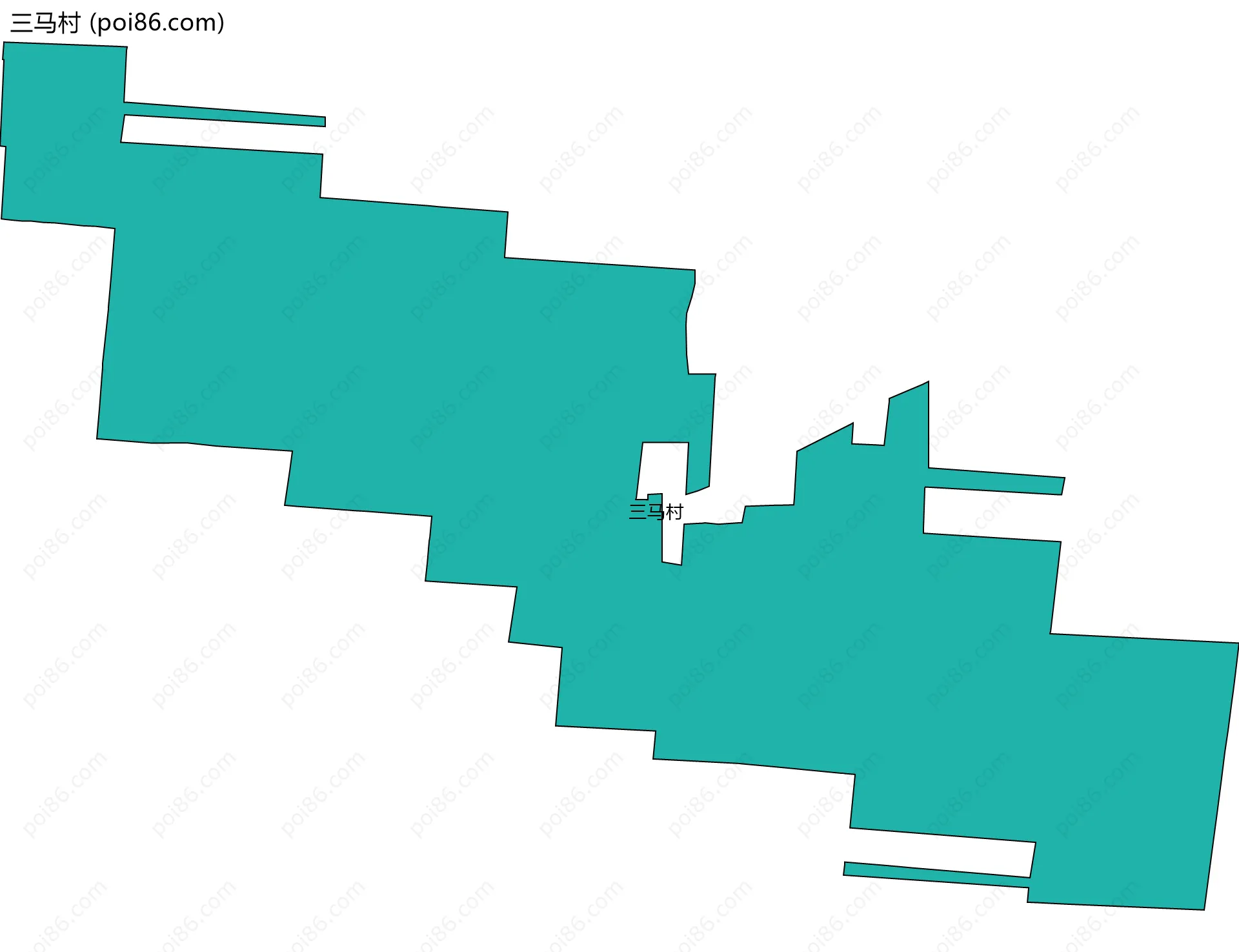 三马村边界地图