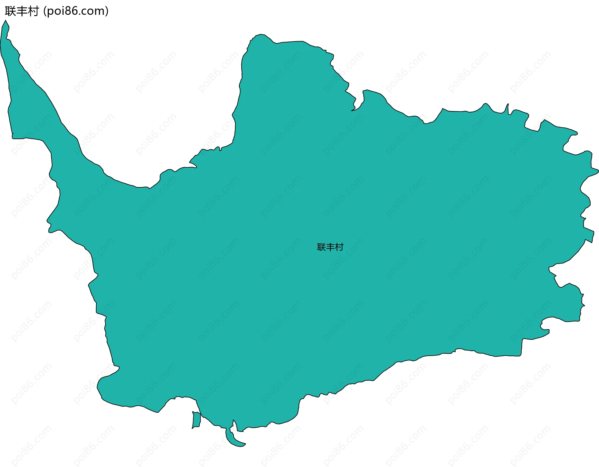 联丰村边界地图