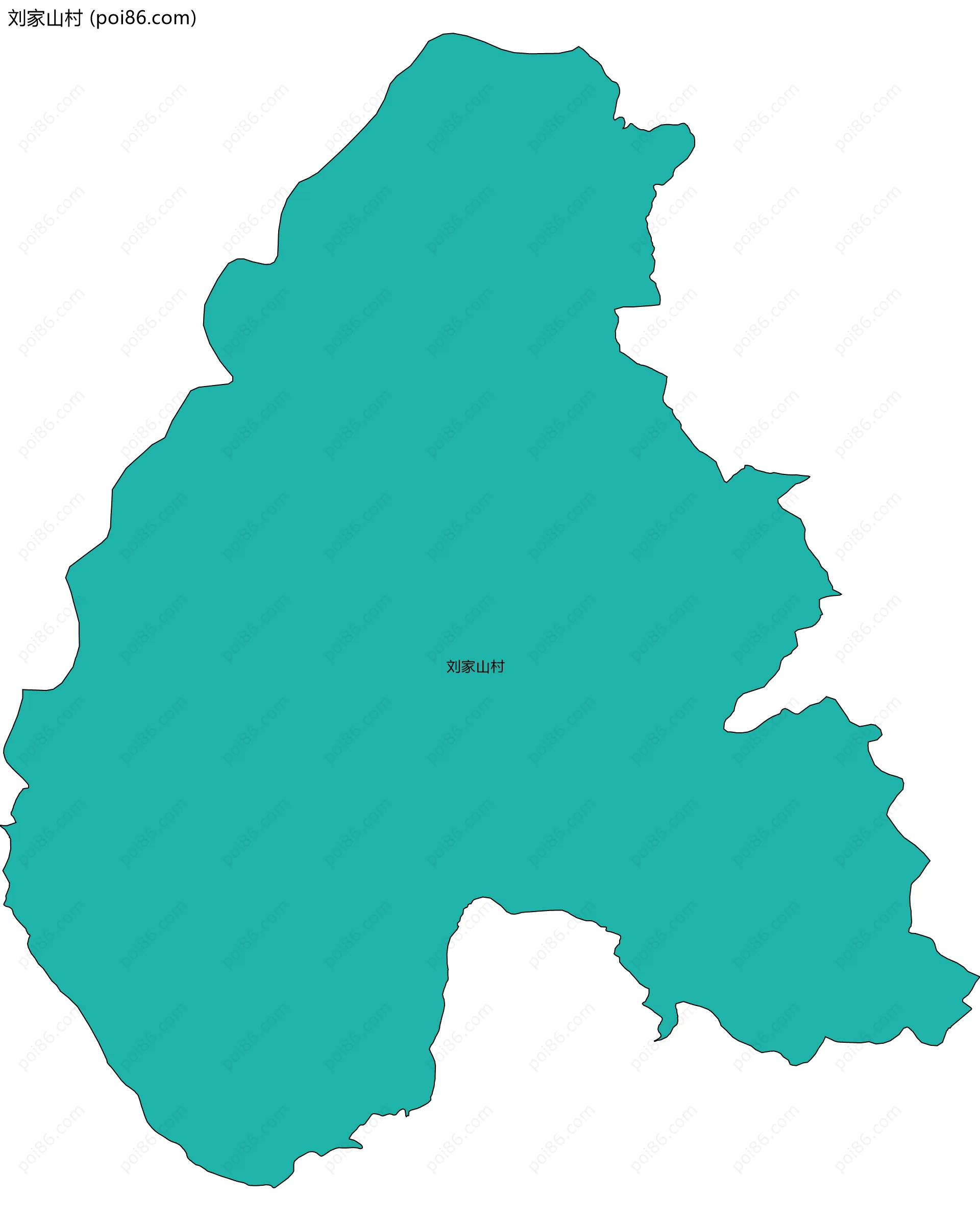 刘家山村边界地图