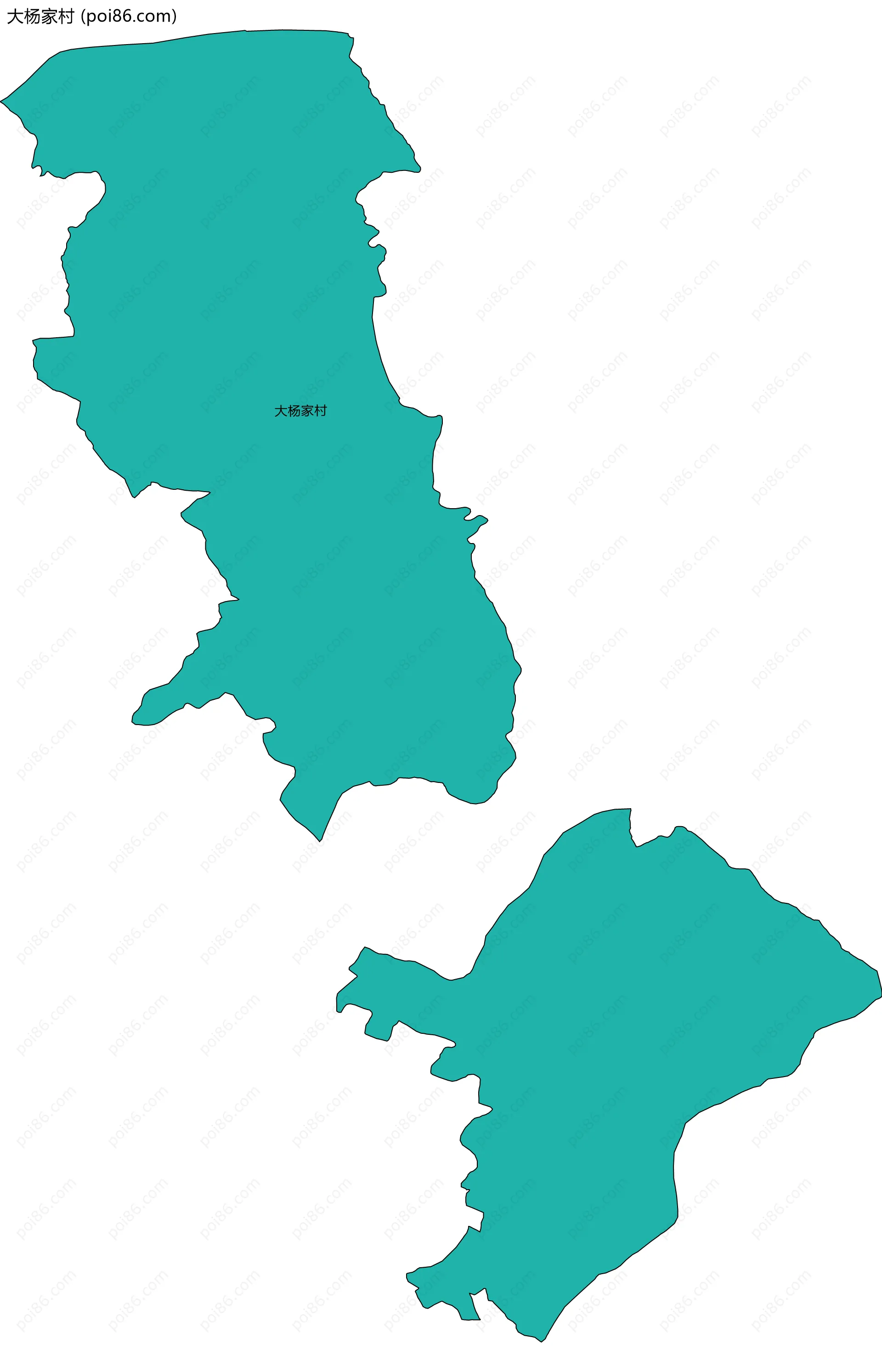 大杨家村边界地图