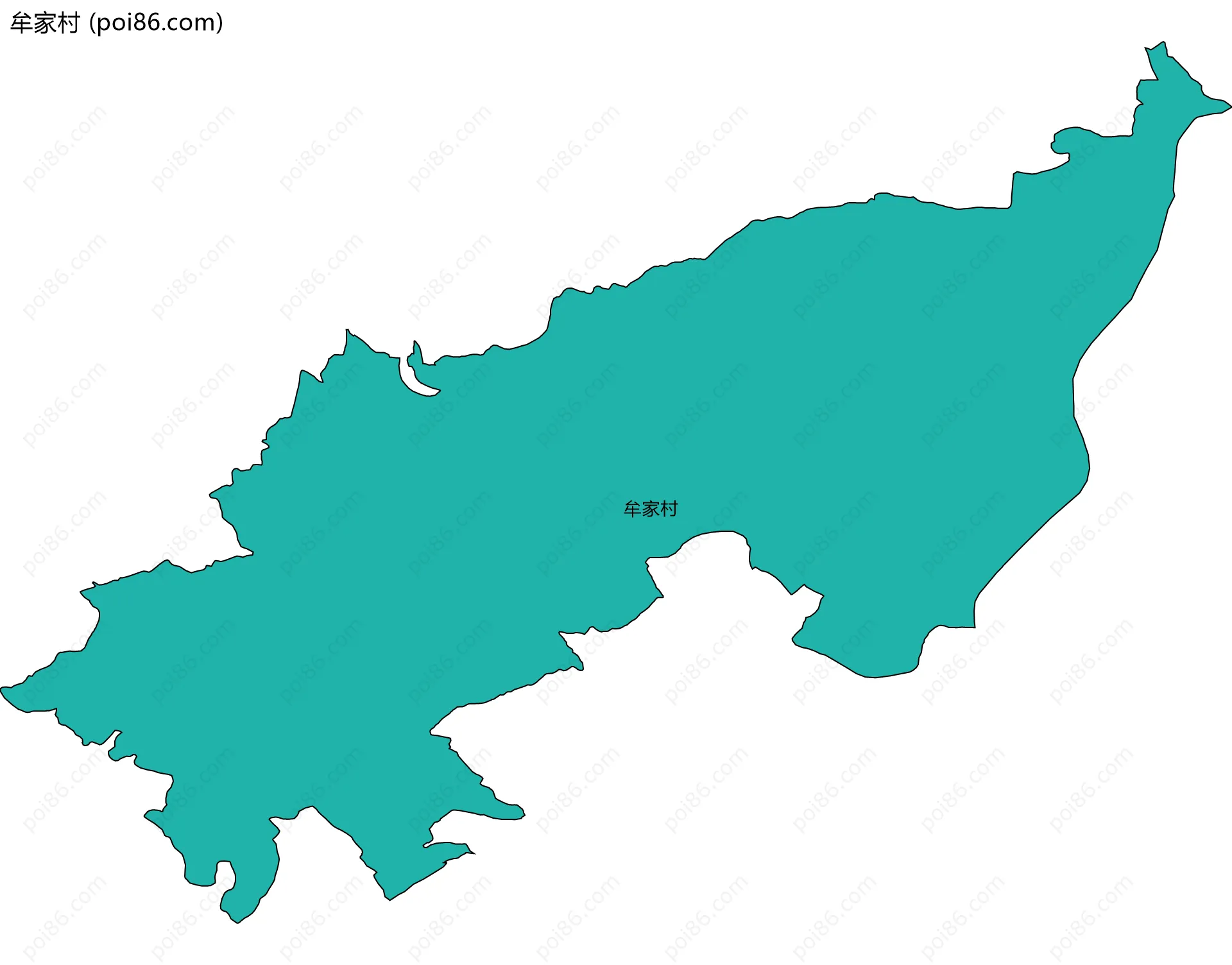 牟家村边界地图