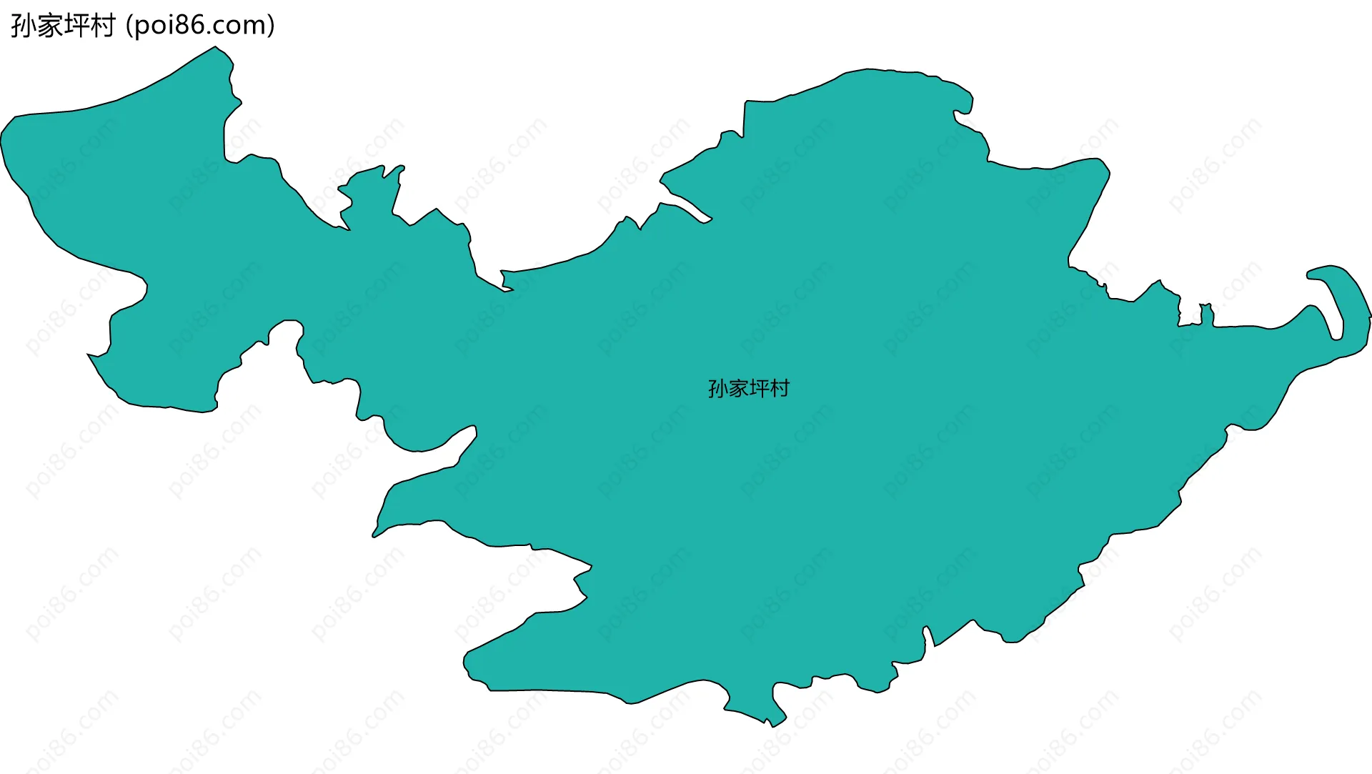 孙家坪村边界地图