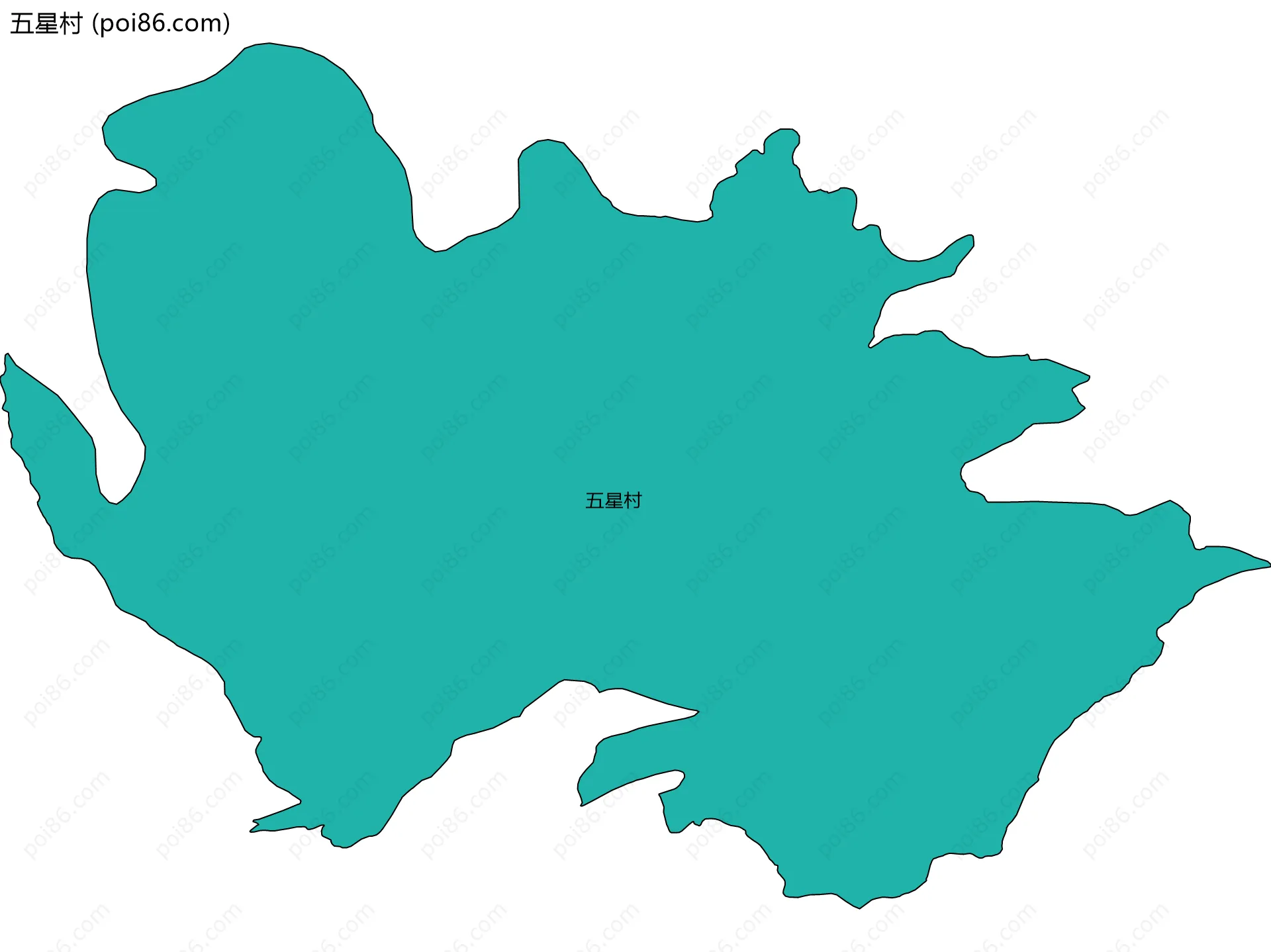 五星村边界地图