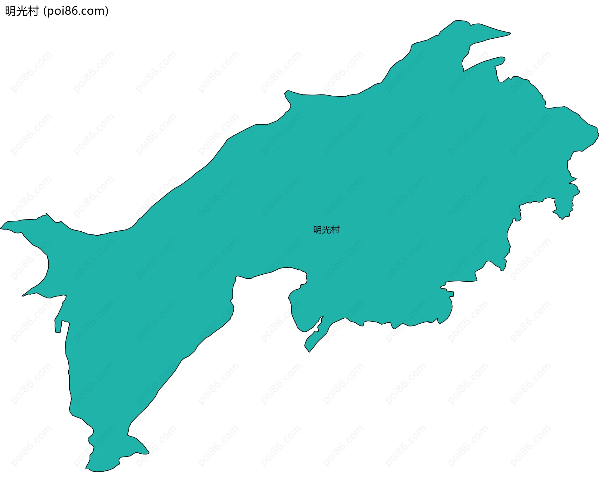 明光村边界地图