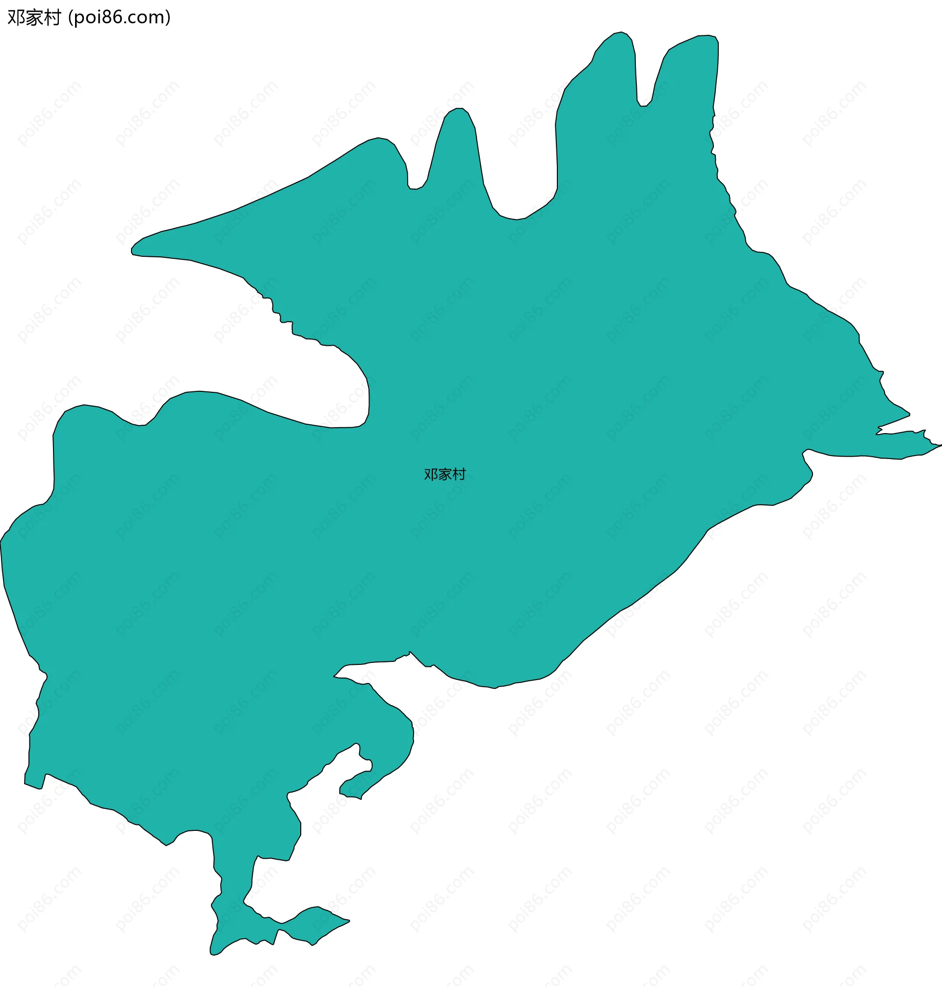 邓家村边界地图