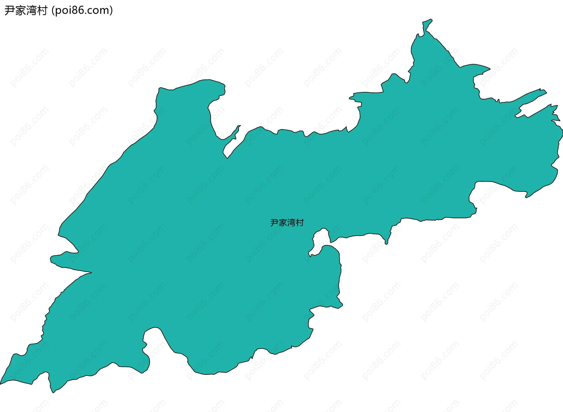 尹家湾村边界地图