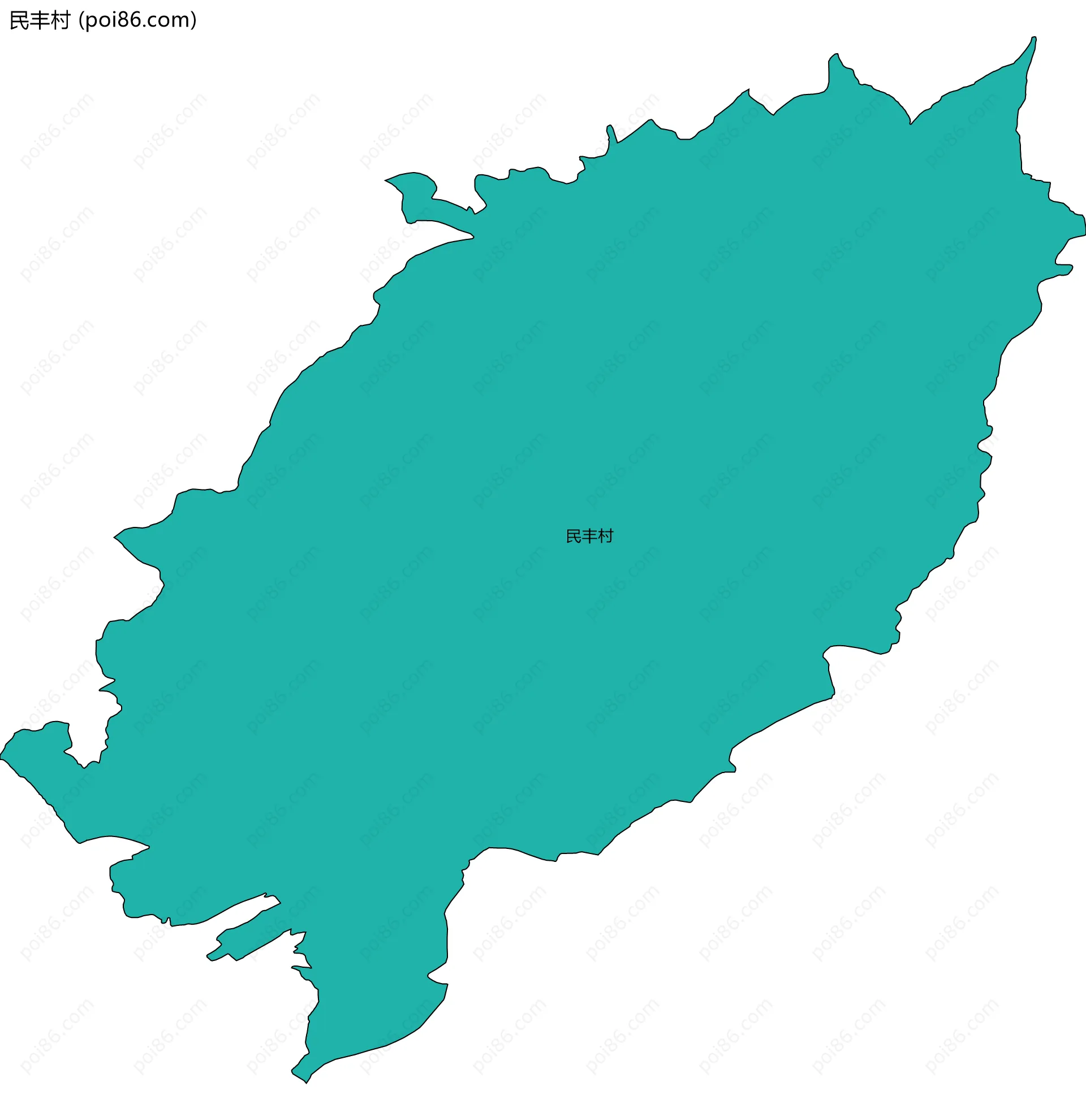 民丰村边界地图