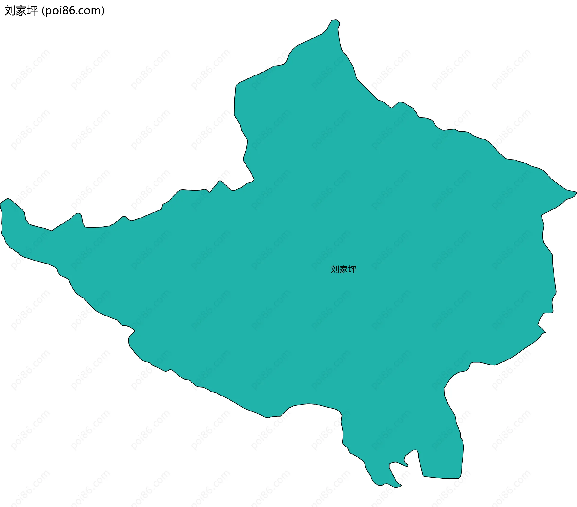 刘家坪边界地图