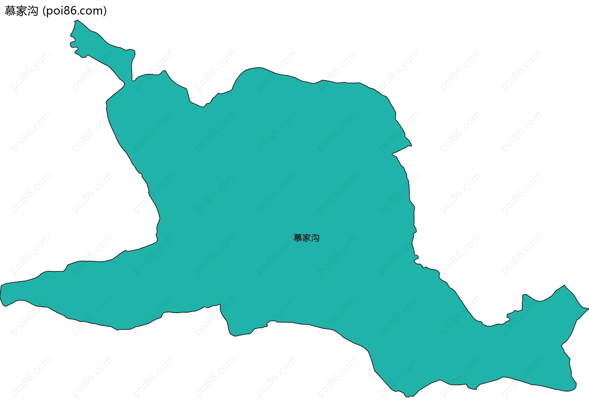 慕家沟边界地图