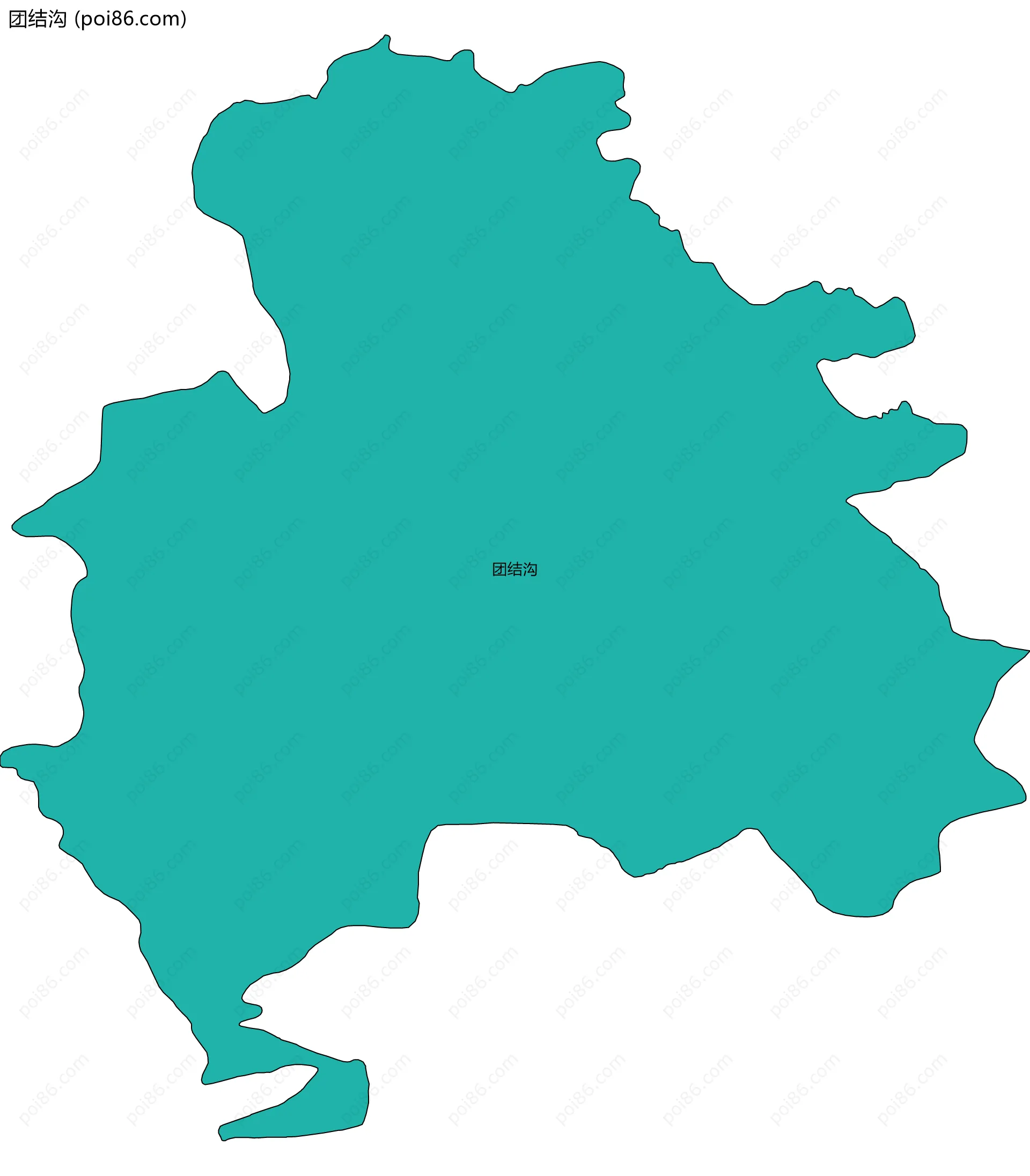 团结沟边界地图