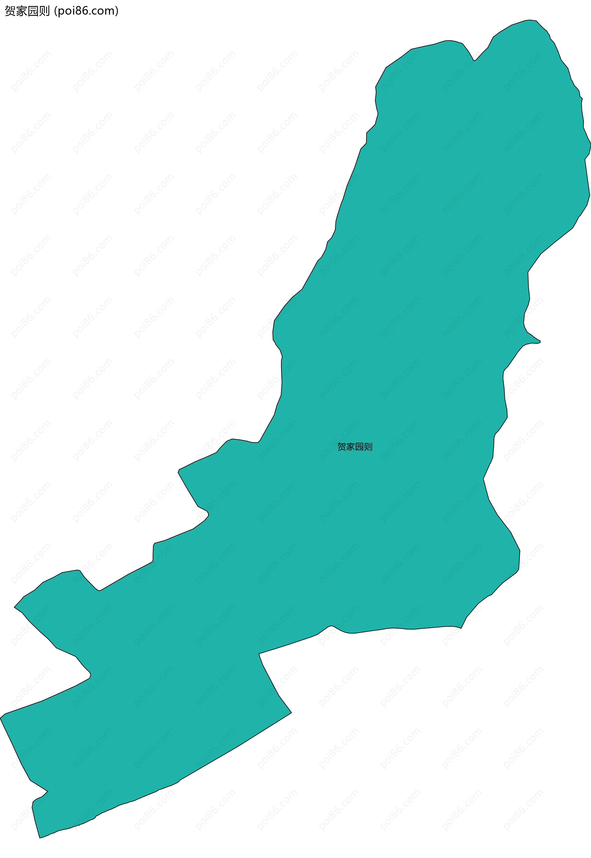 贺家园则边界地图