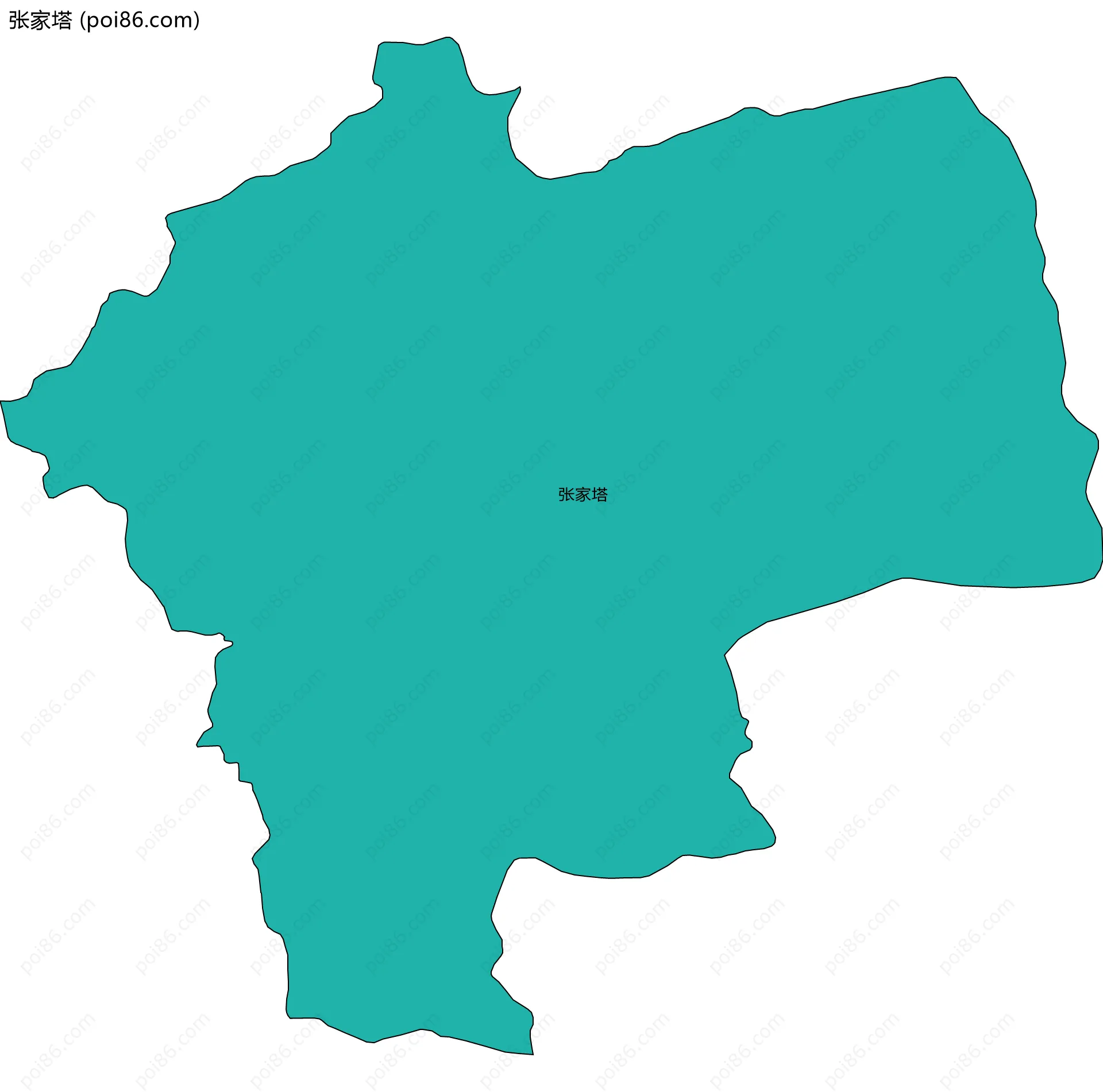 张家塔边界地图