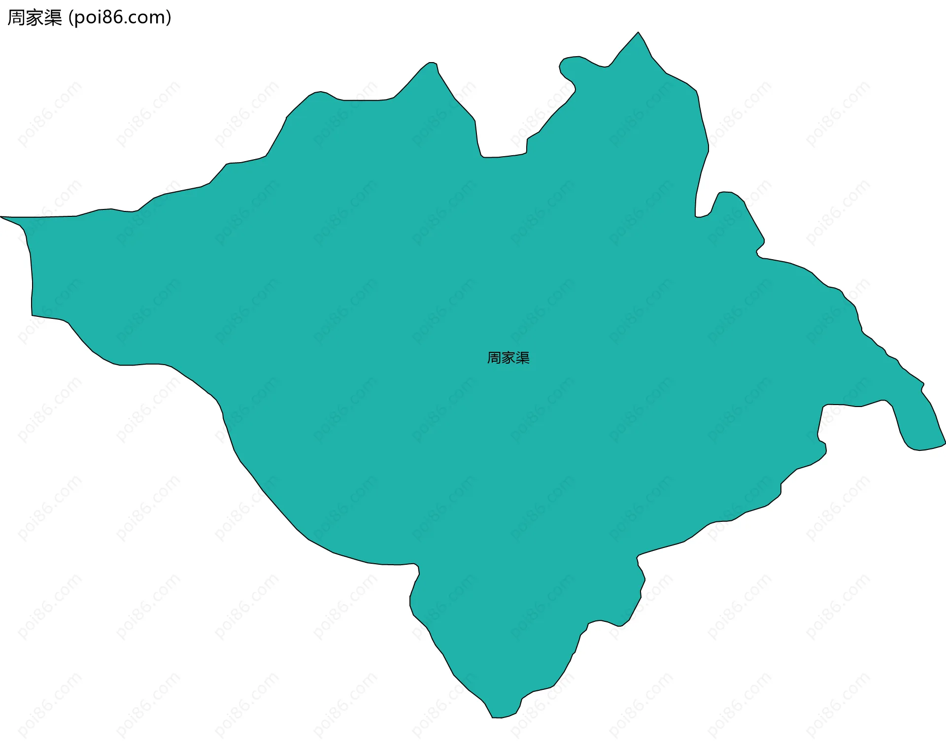 周家渠边界地图