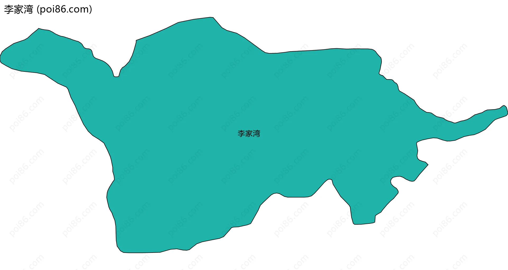 李家湾边界地图