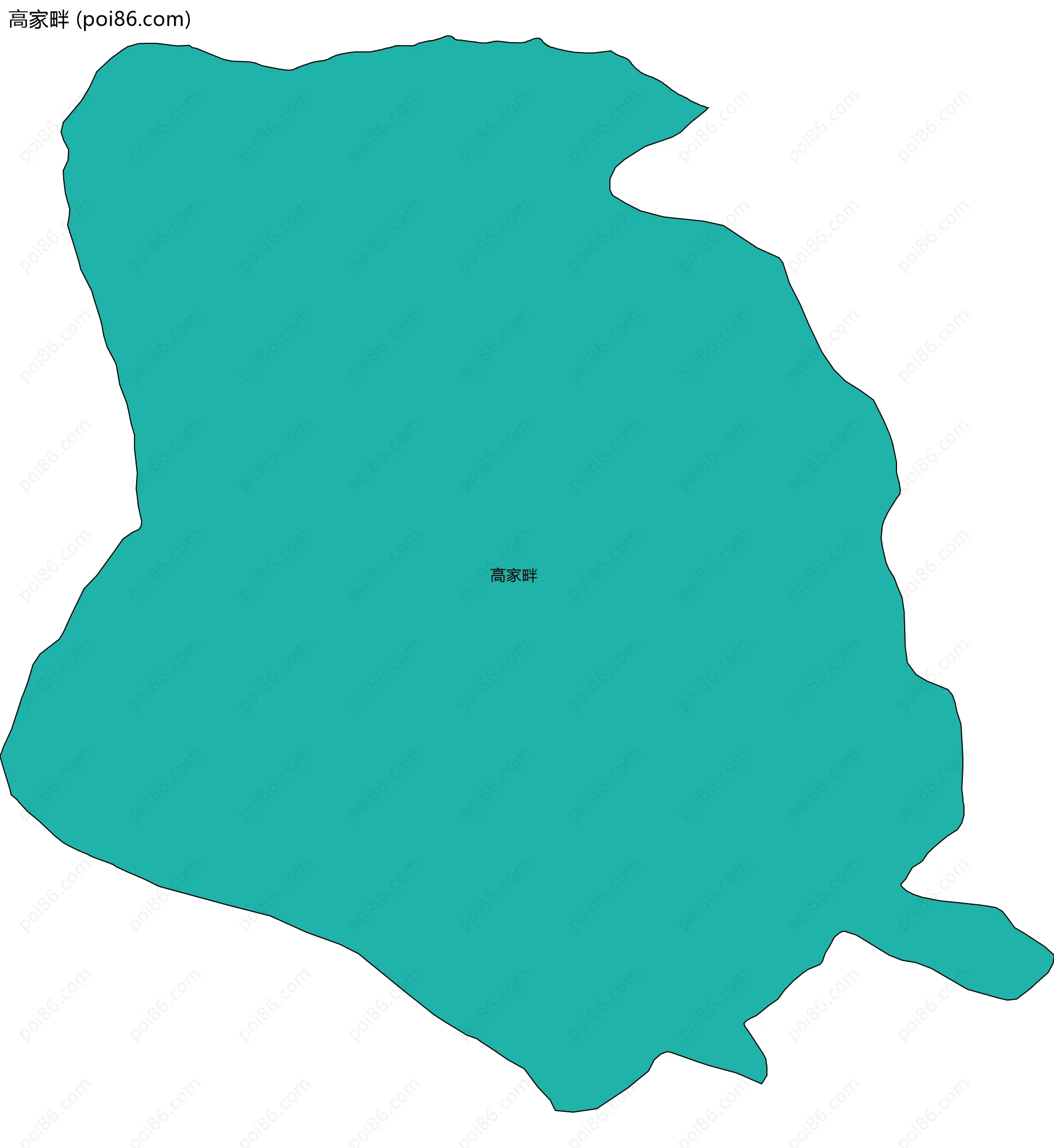 高家畔边界地图