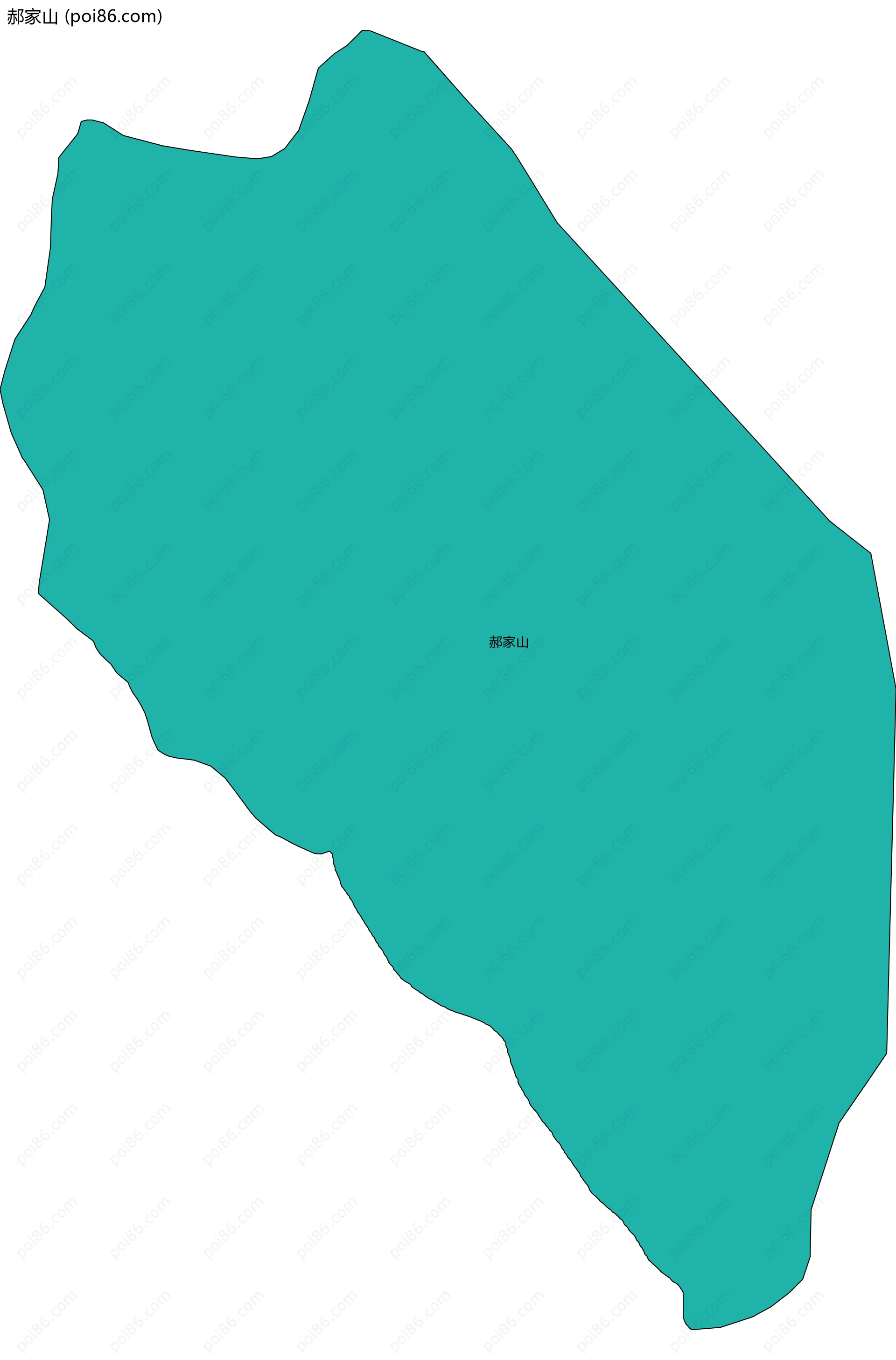 郝家山边界地图