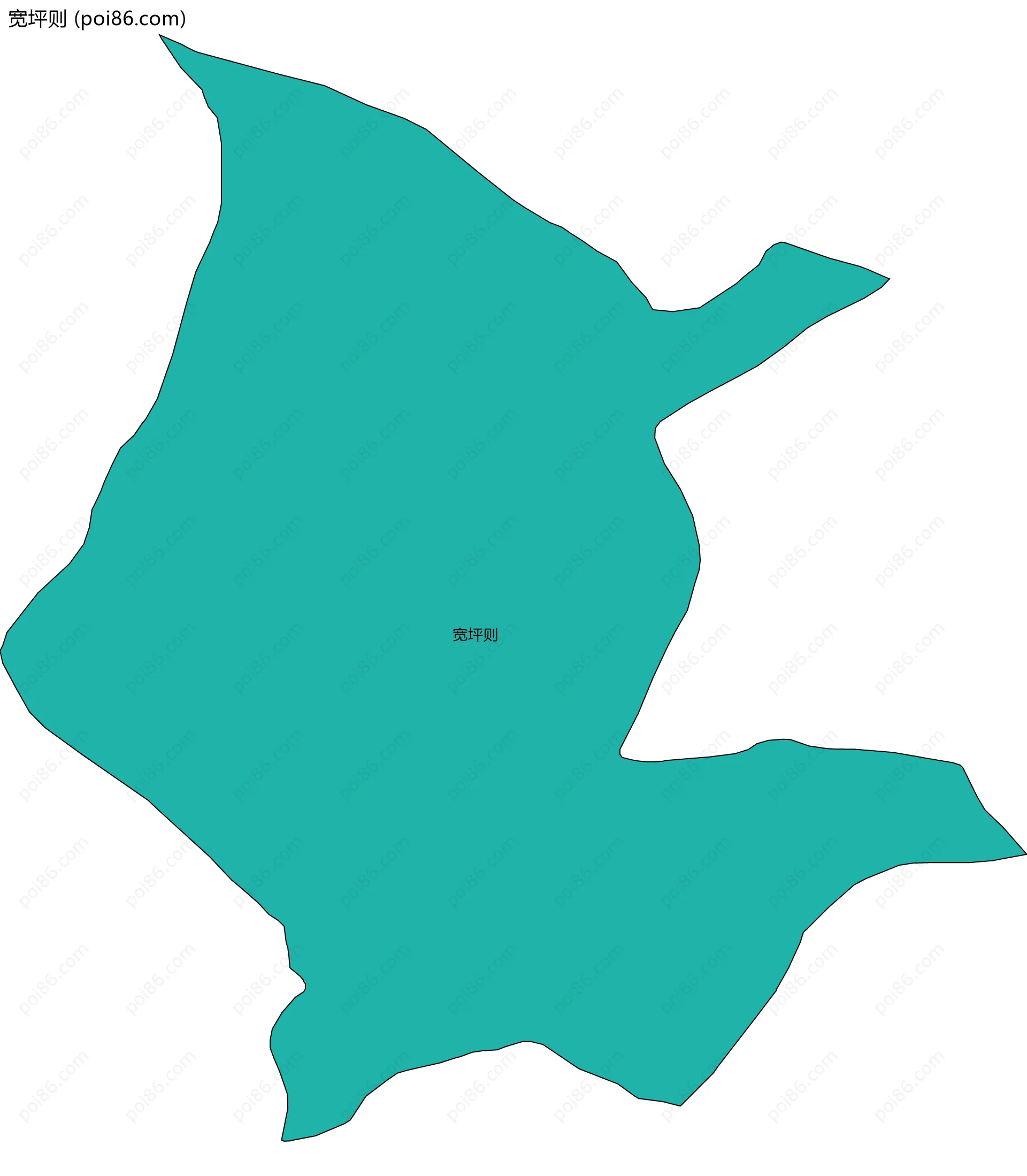 宽坪则边界地图