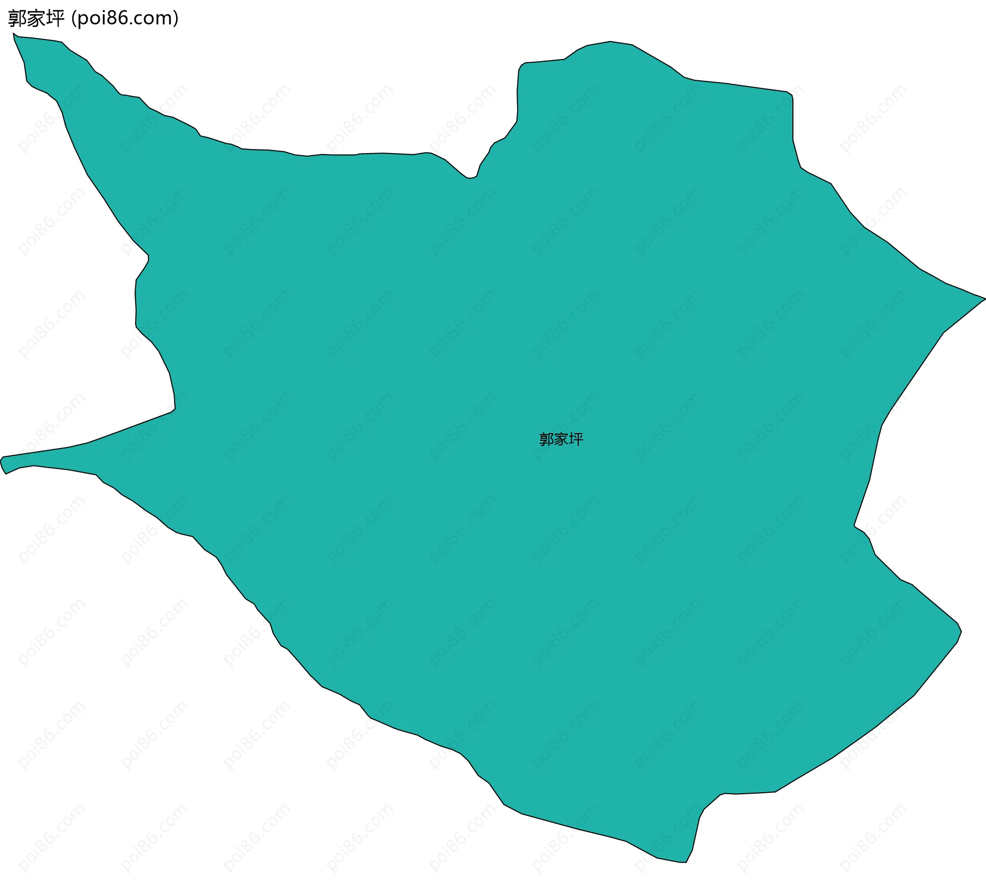 郭家坪边界地图