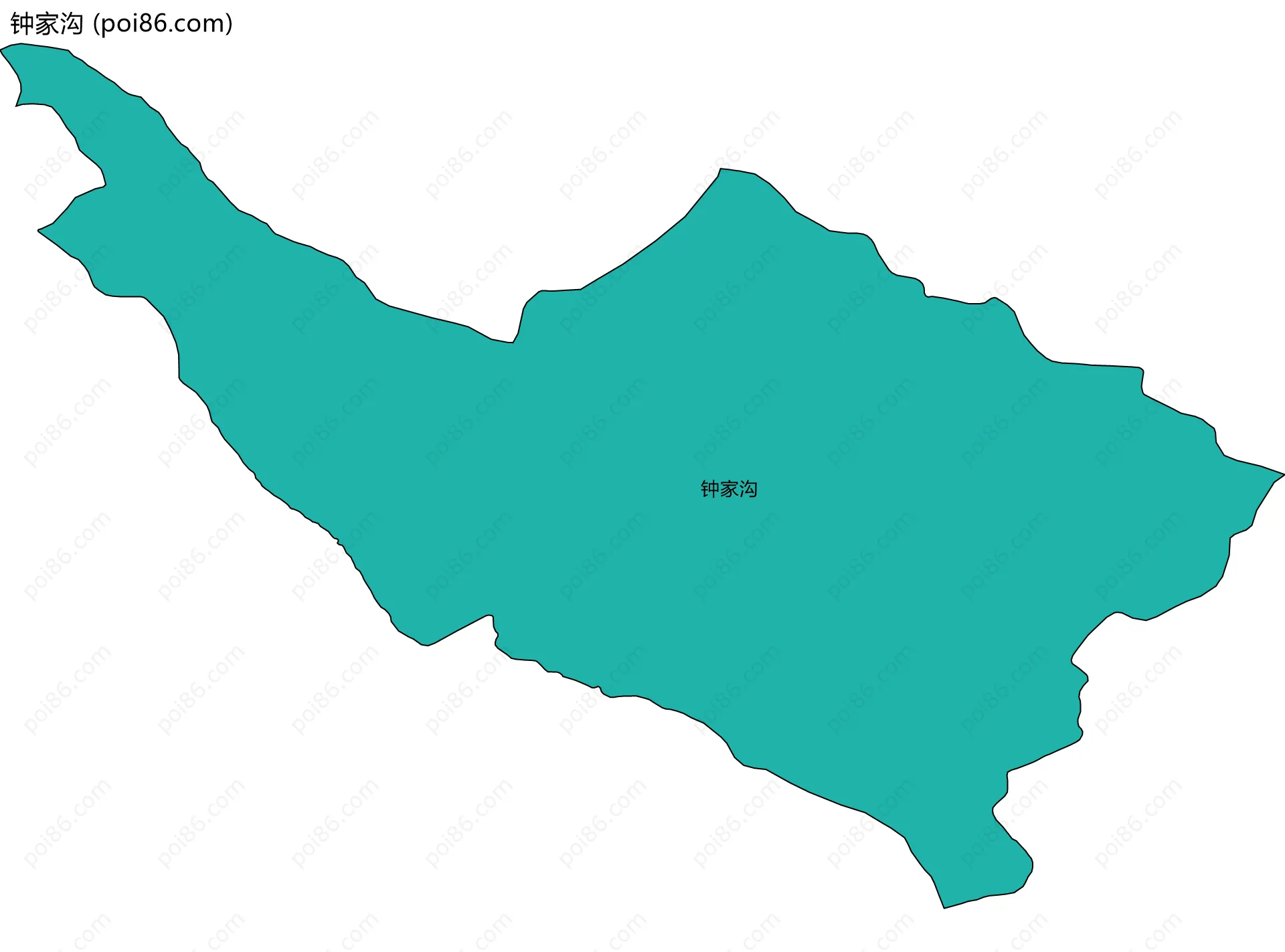钟家沟边界地图