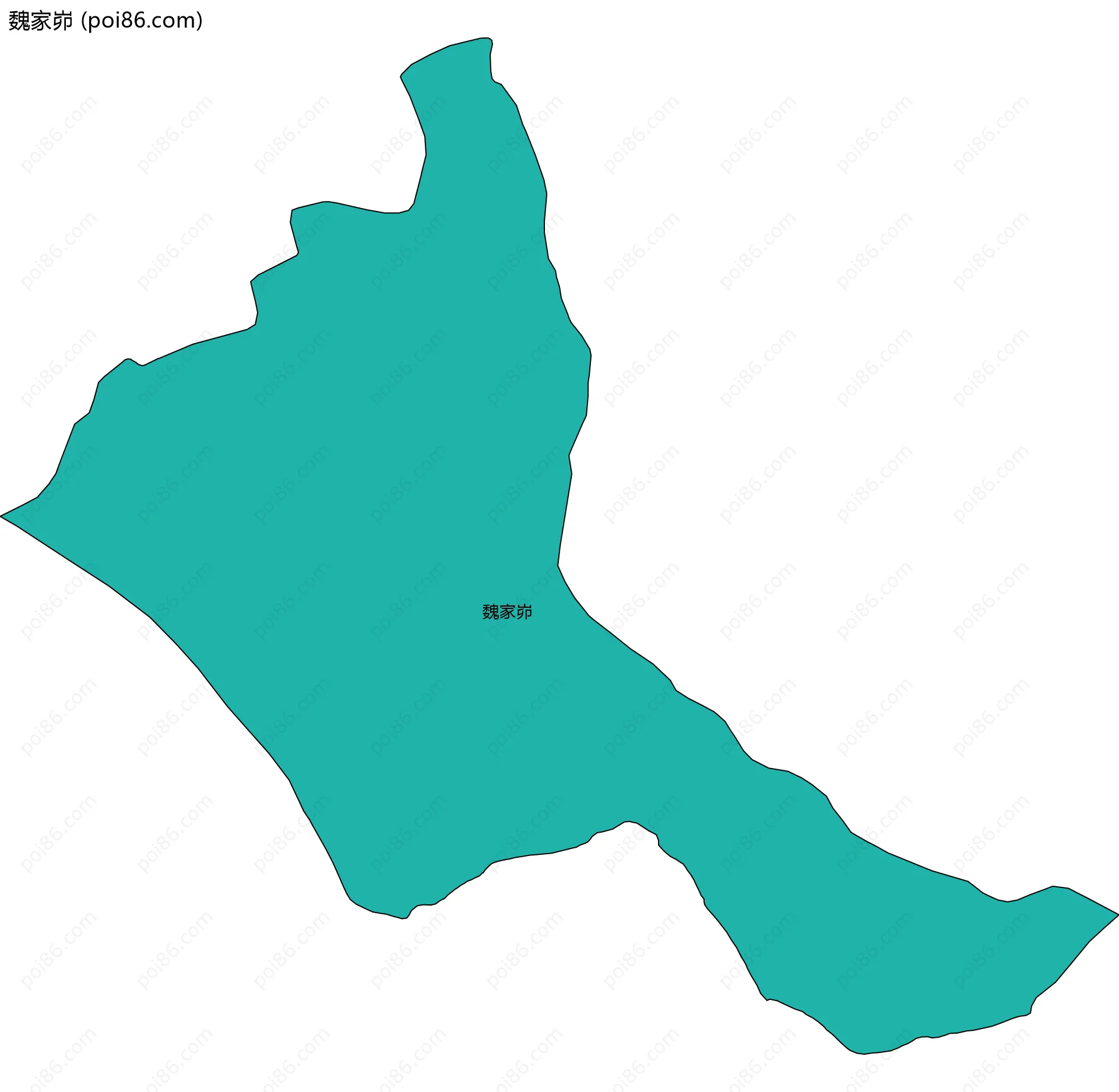 魏家峁边界地图