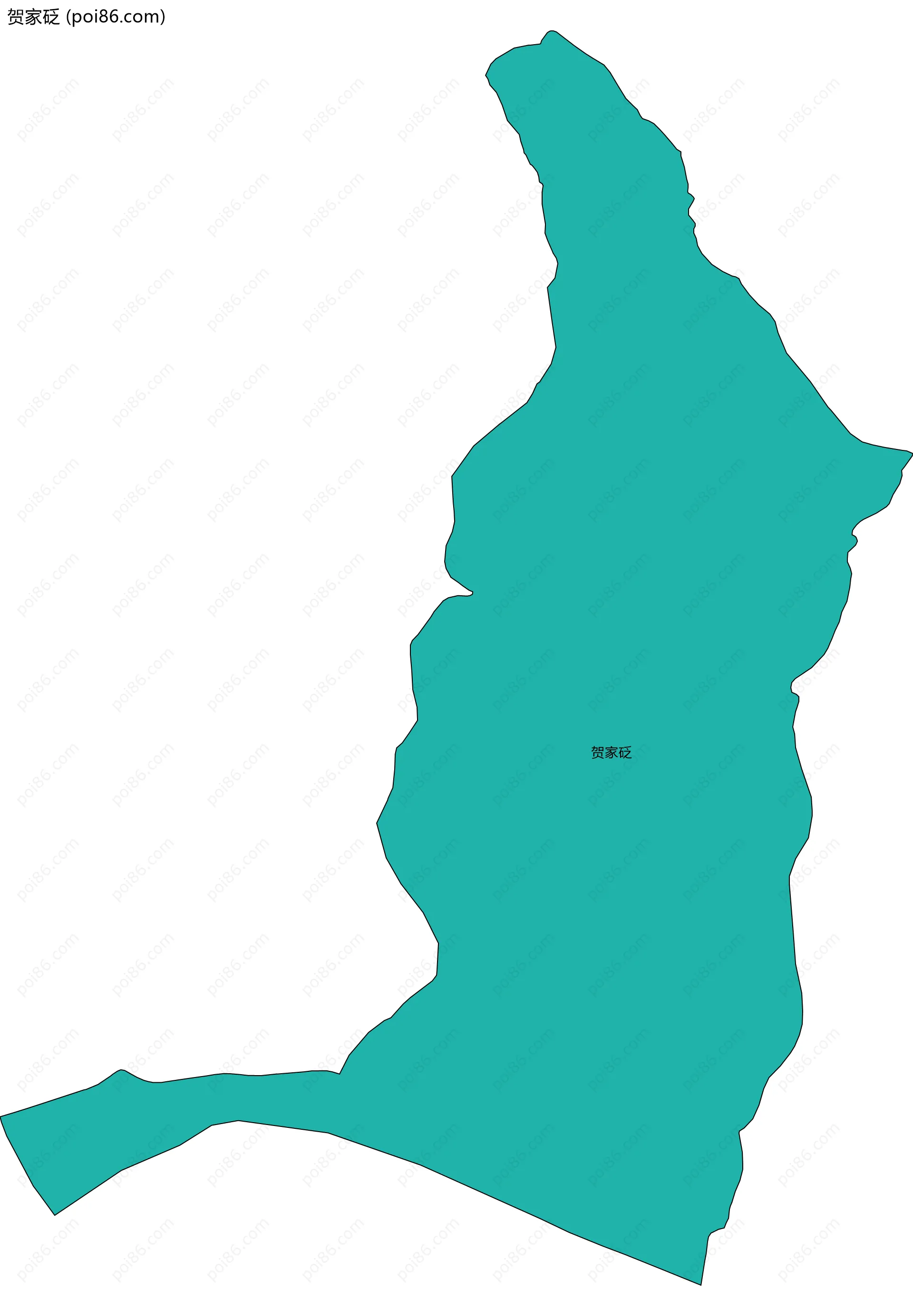 贺家砭边界地图