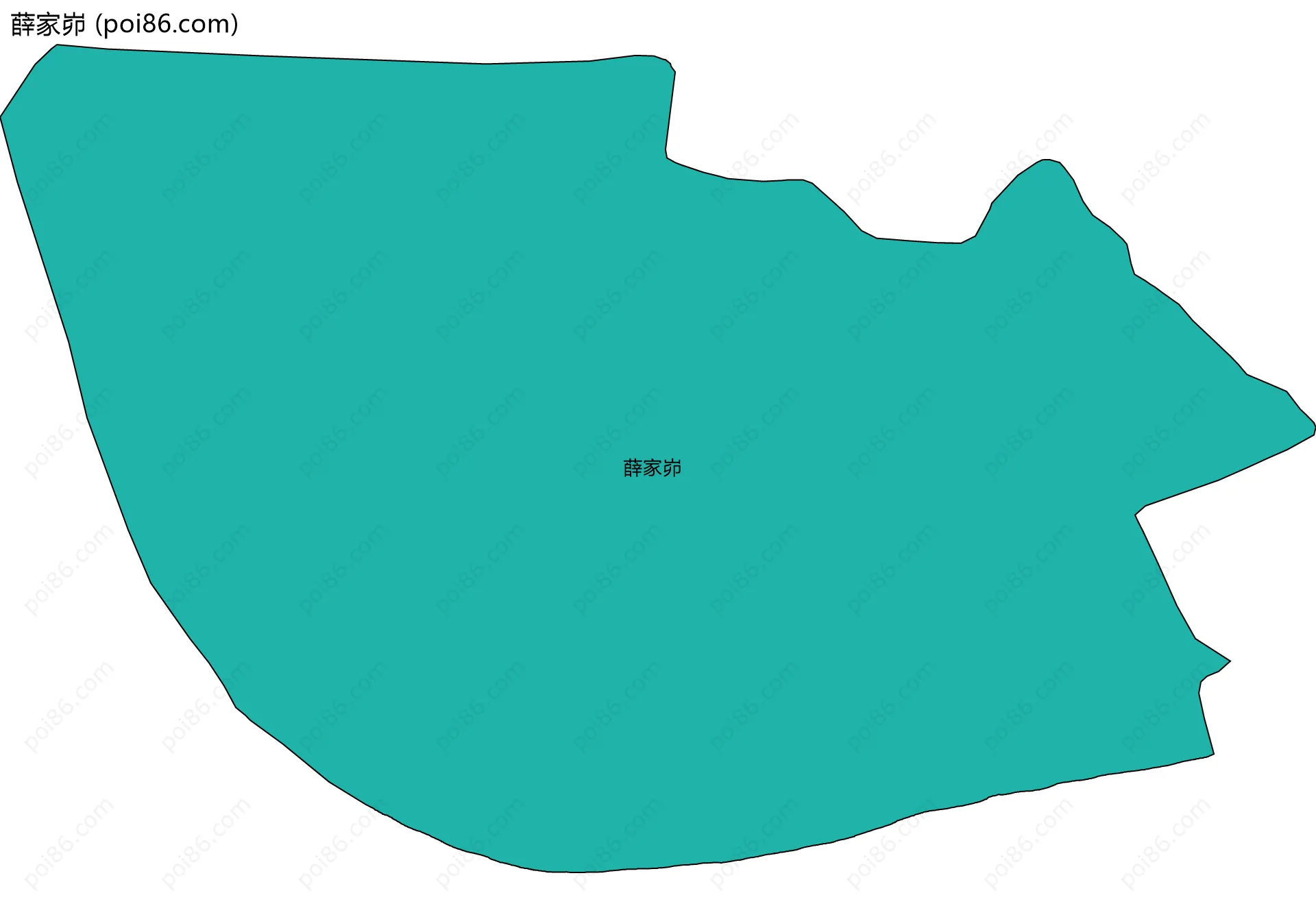 薛家峁边界地图