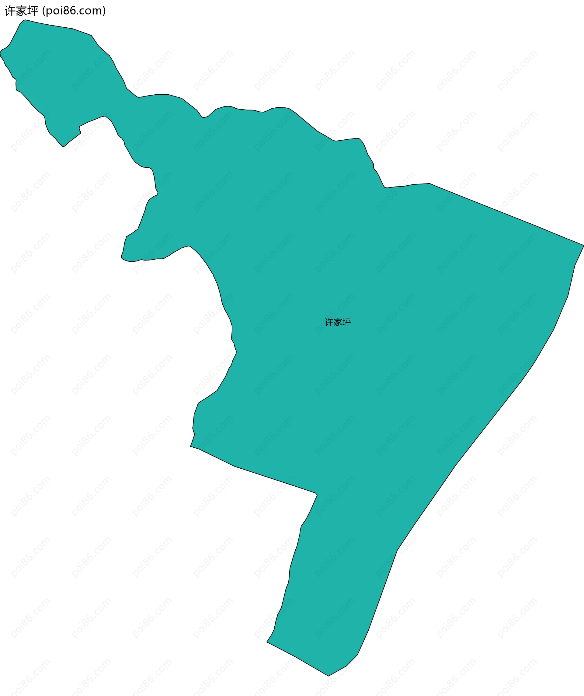 许家坪边界地图