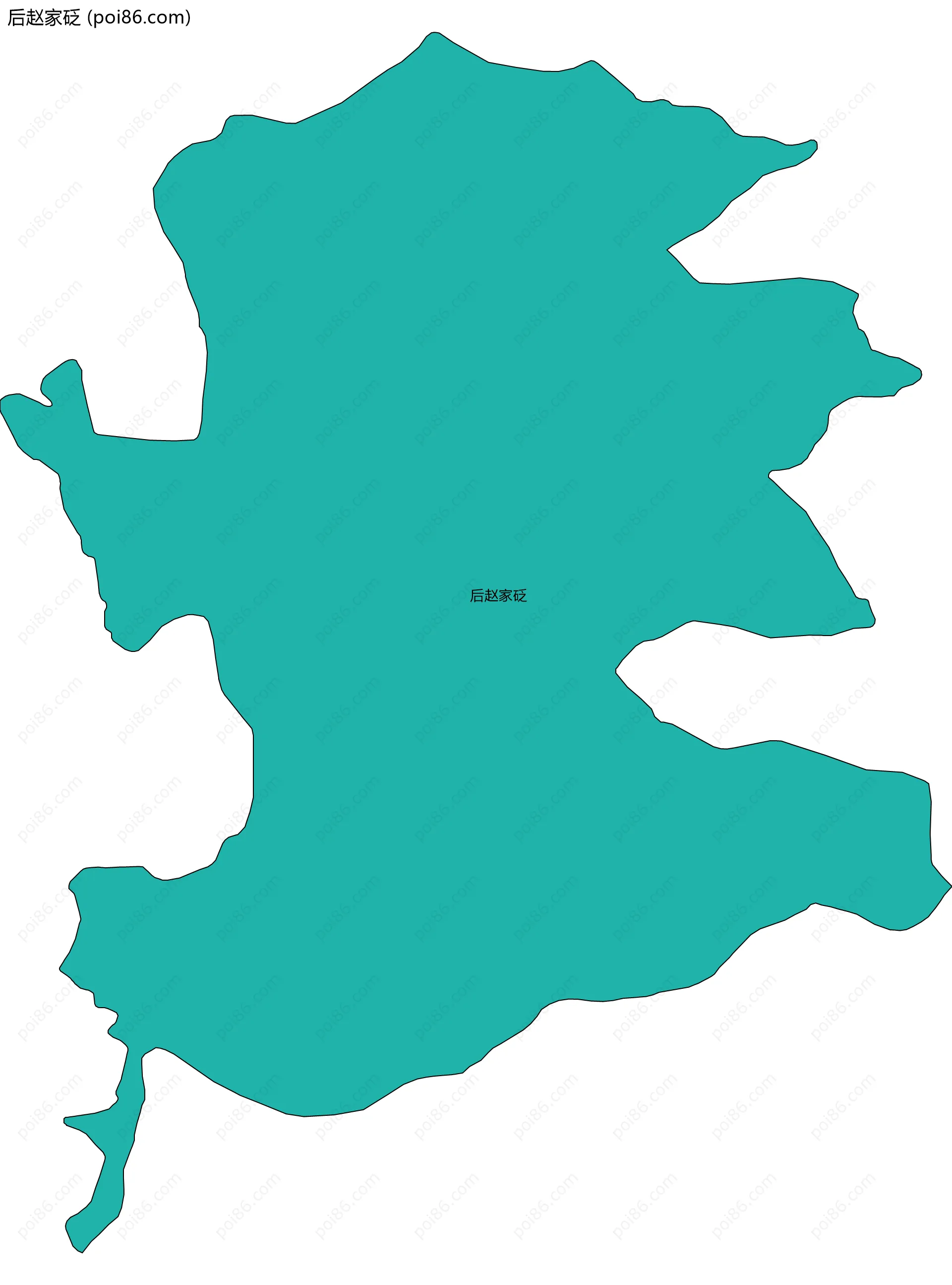 后赵家砭边界地图