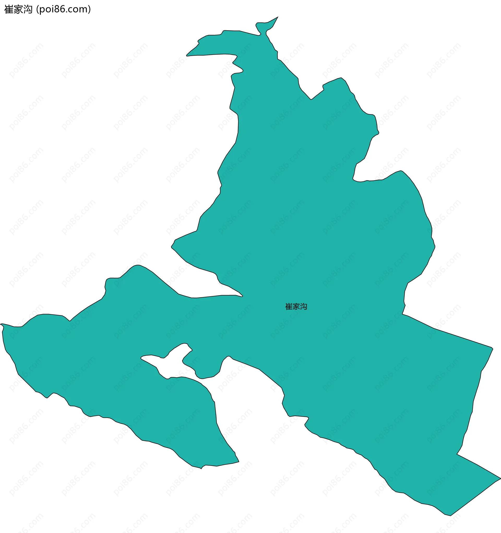 崔家沟边界地图