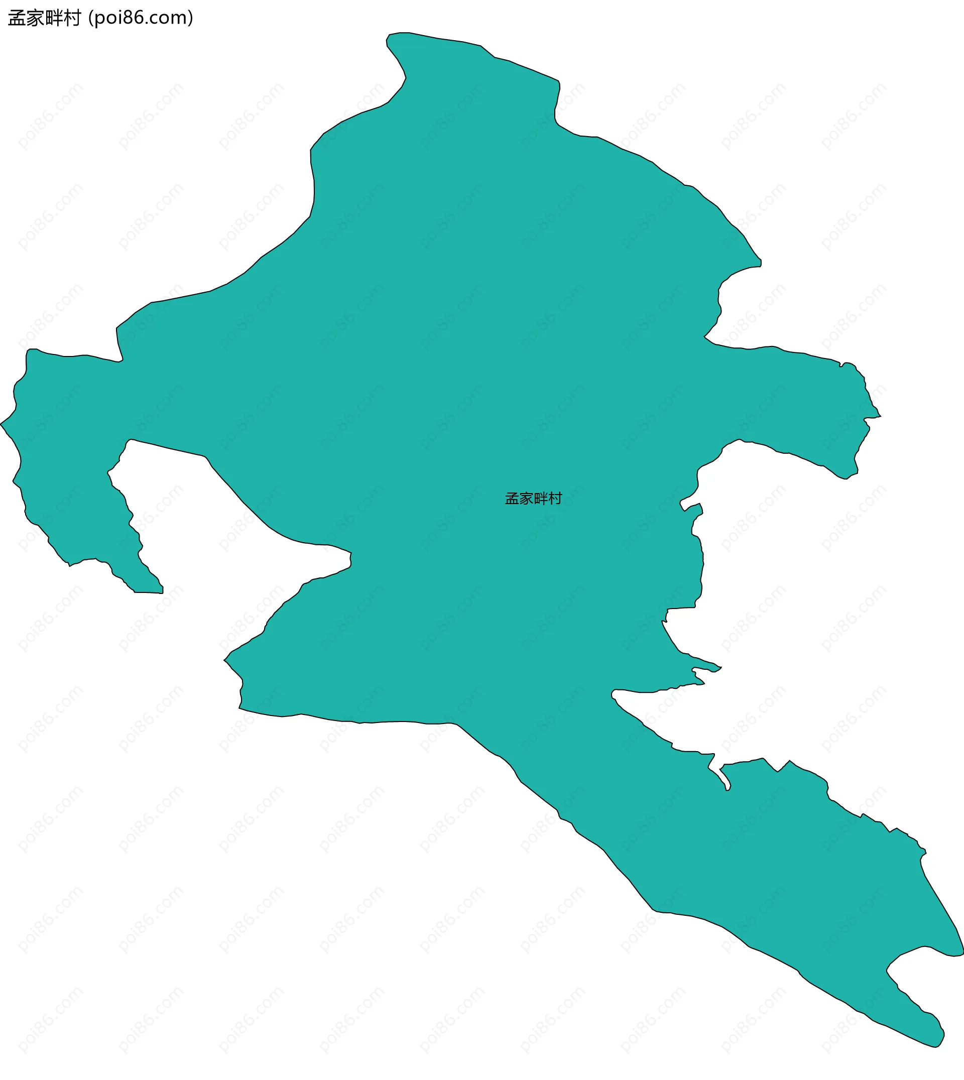 孟家畔村边界地图