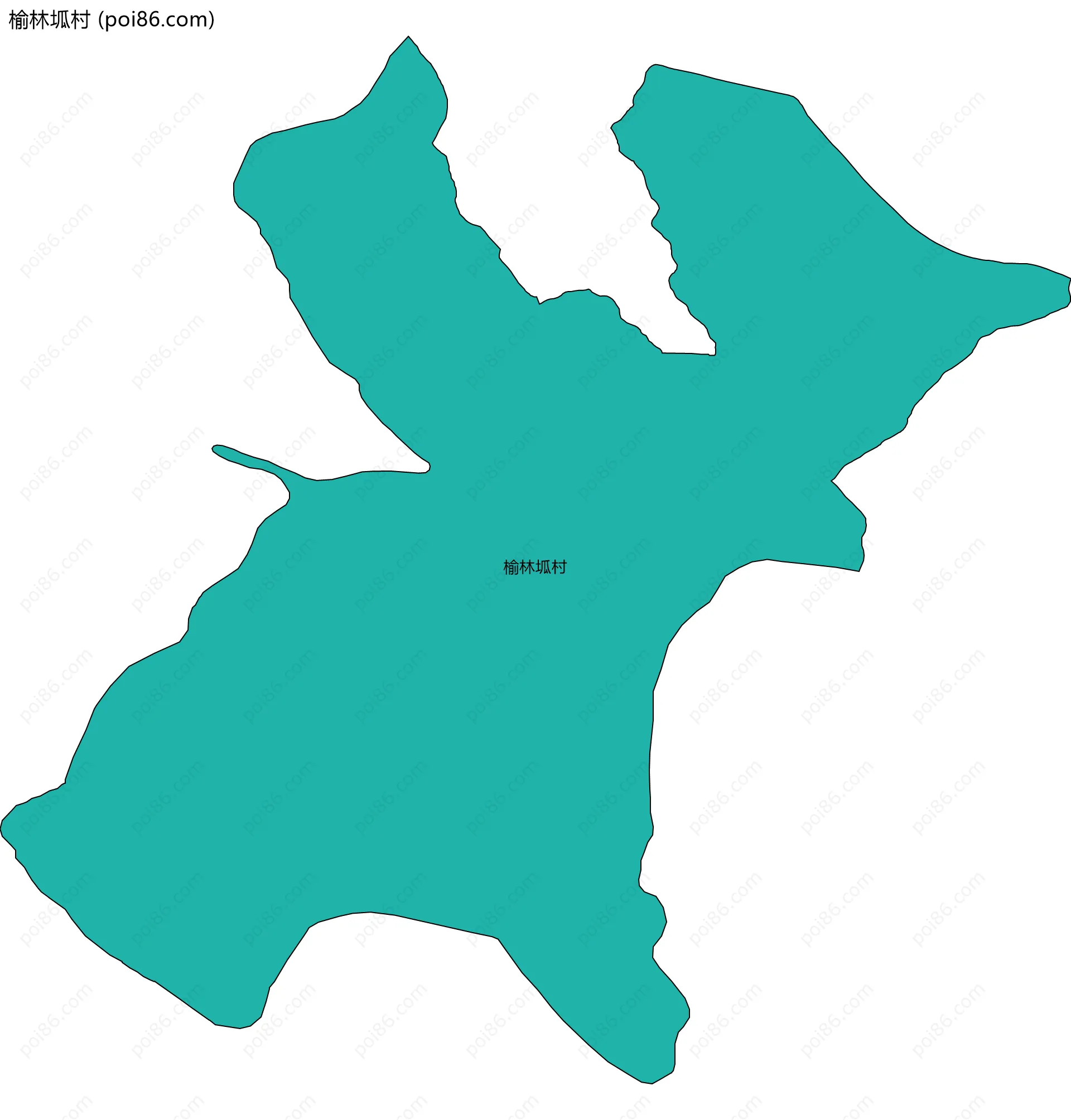 榆林坬村边界地图