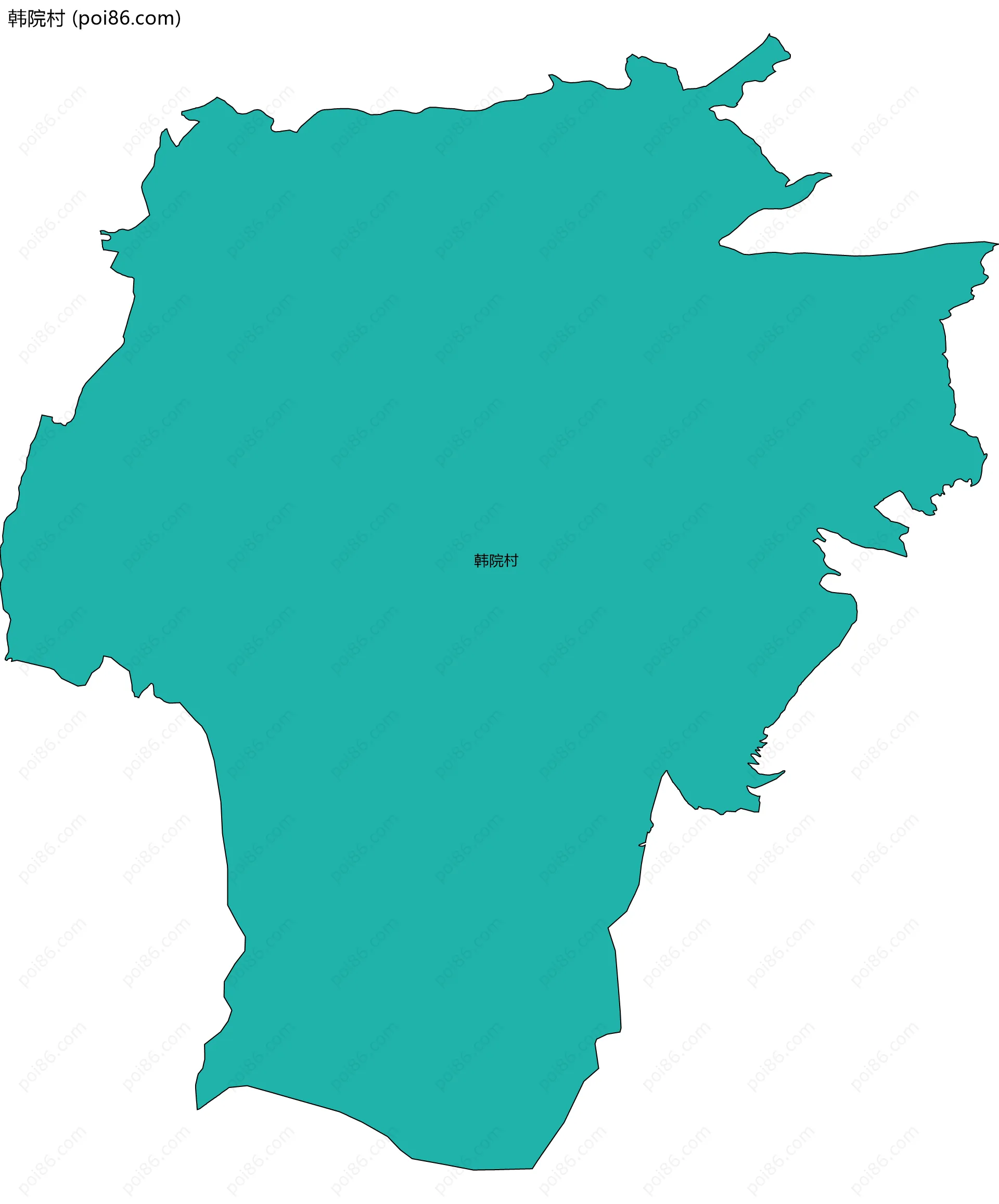 韩院村边界地图