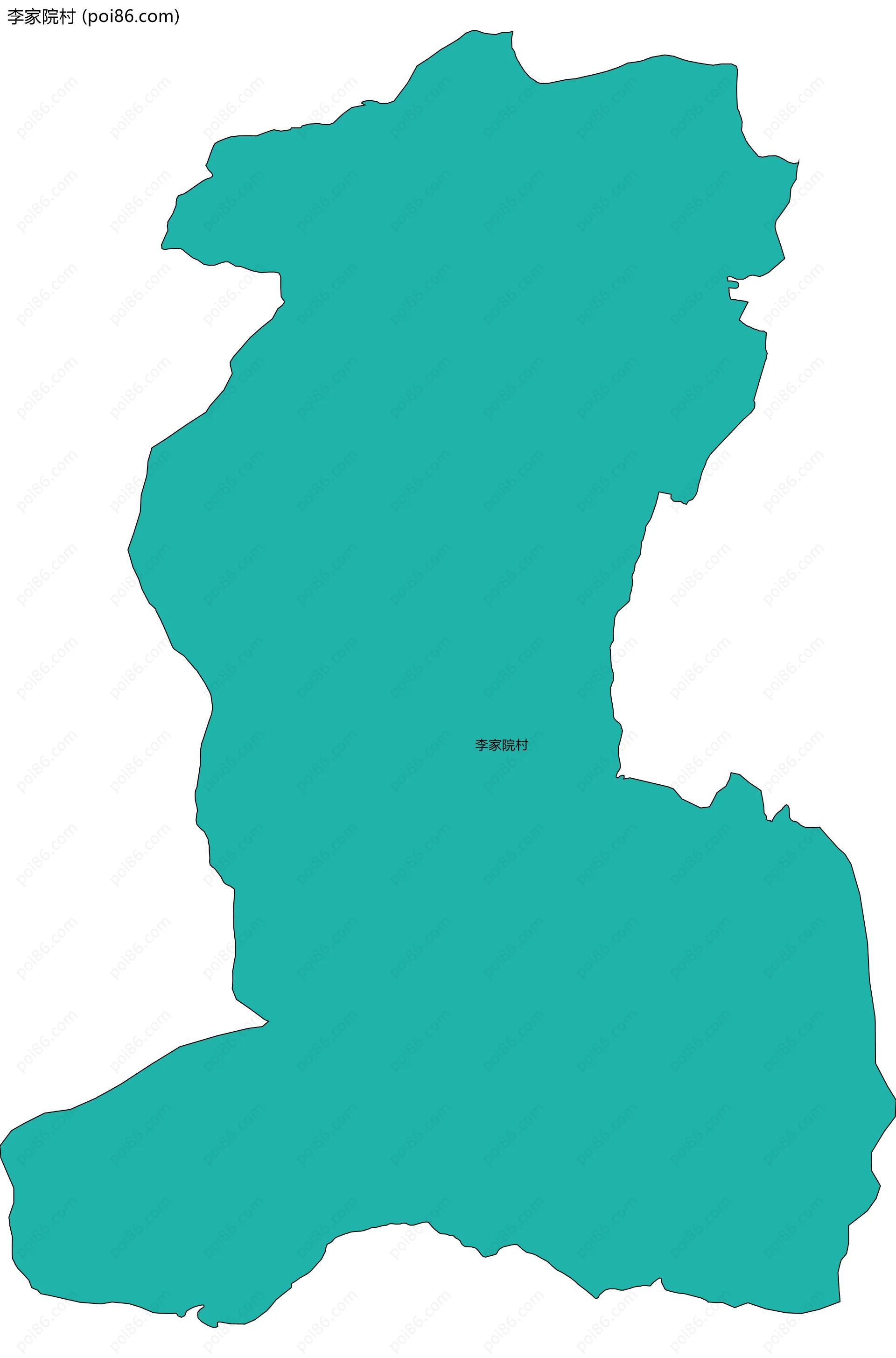 李家院村边界地图