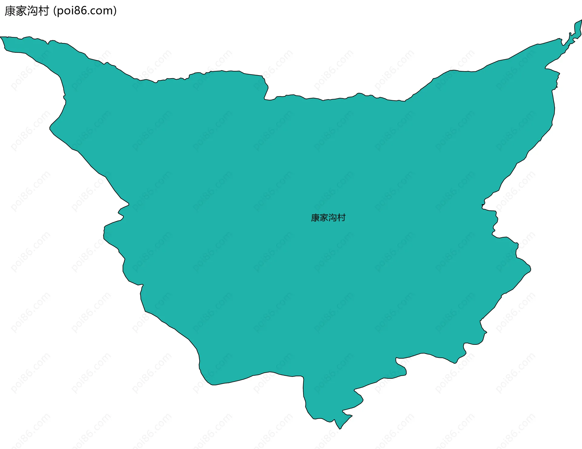 康家沟村边界地图