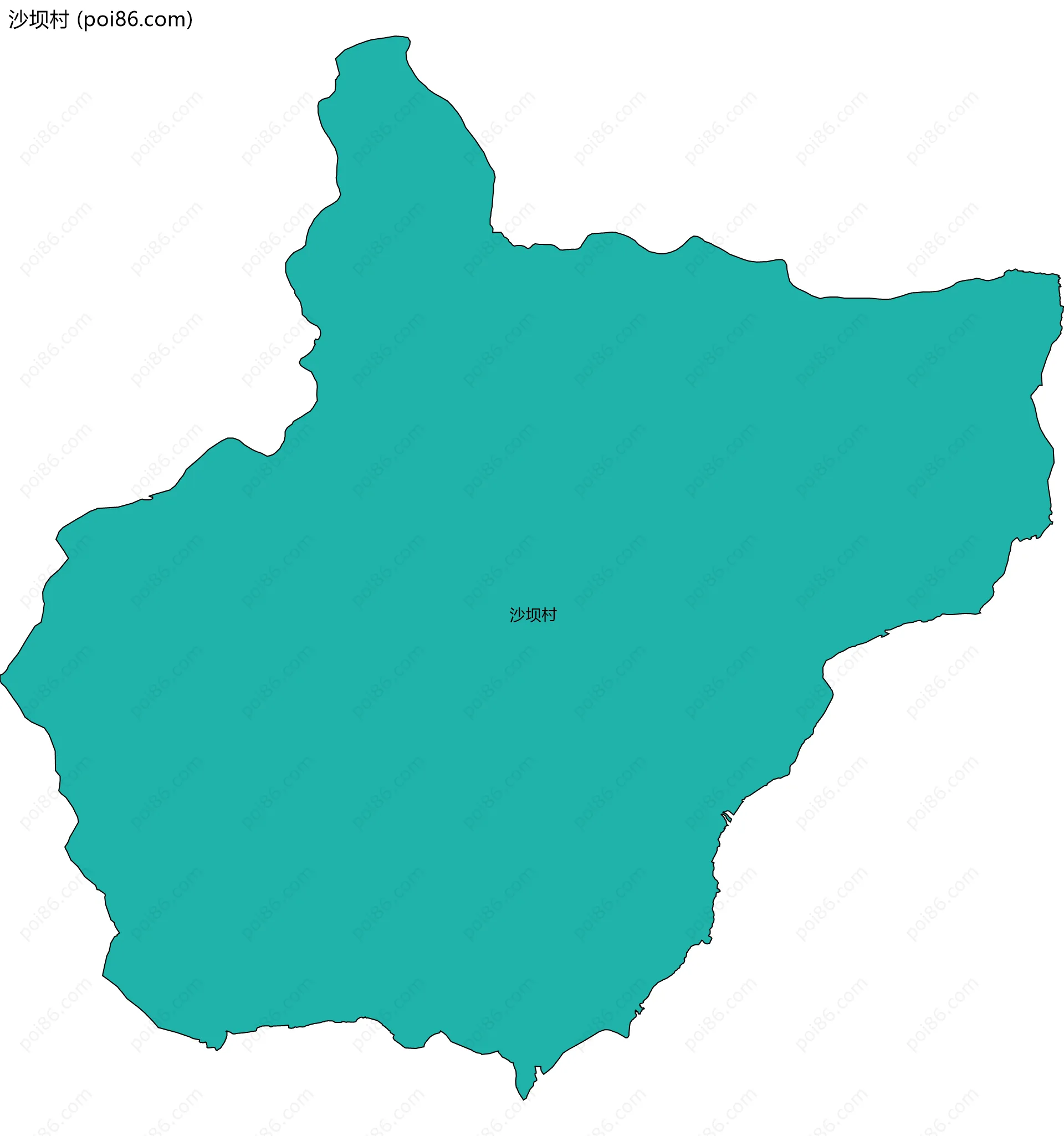 沙坝村边界地图