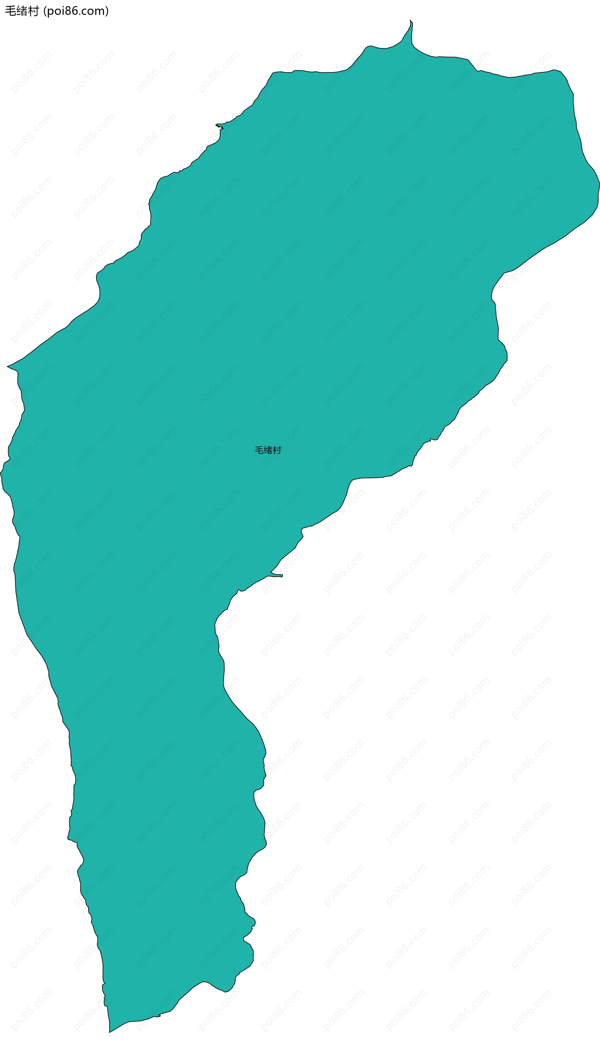 毛绪村边界地图