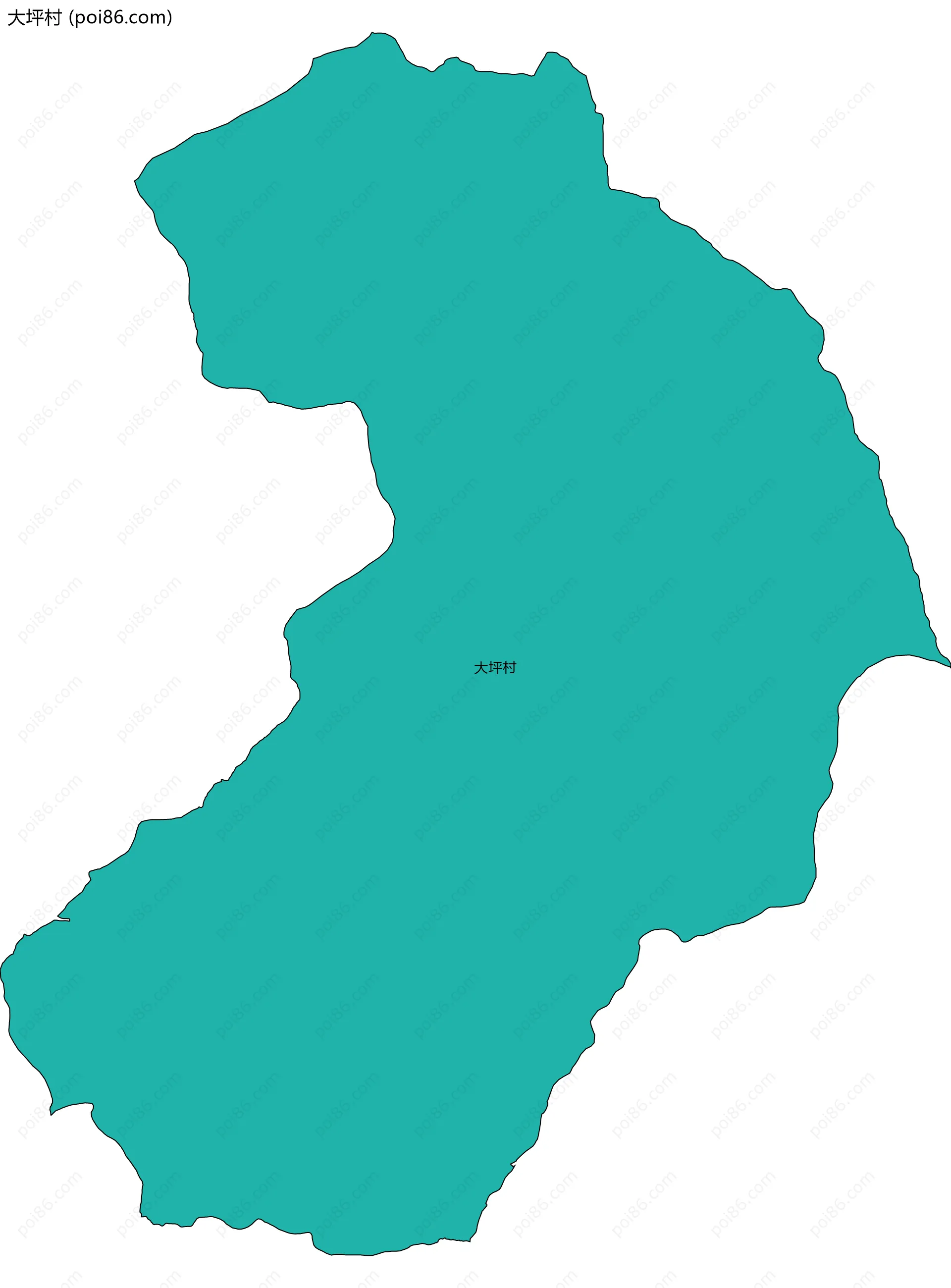 大坪村边界地图