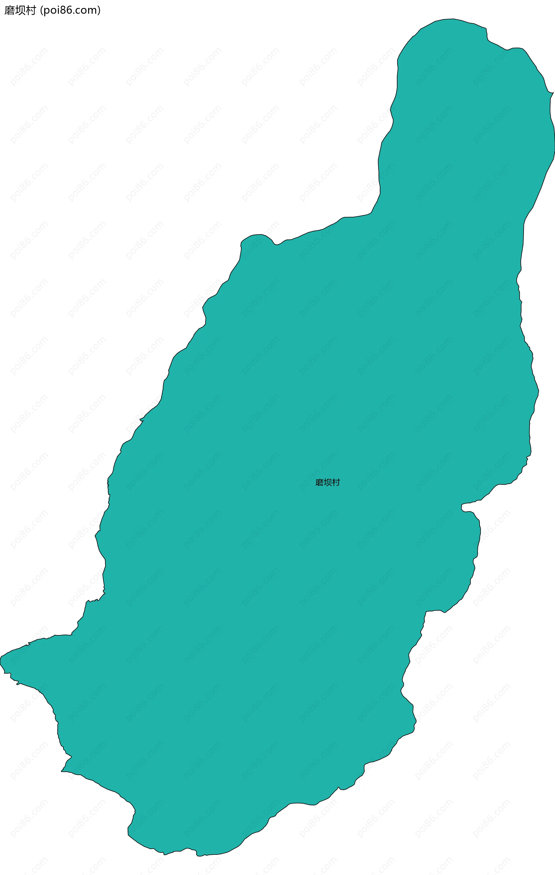 磨坝村边界地图