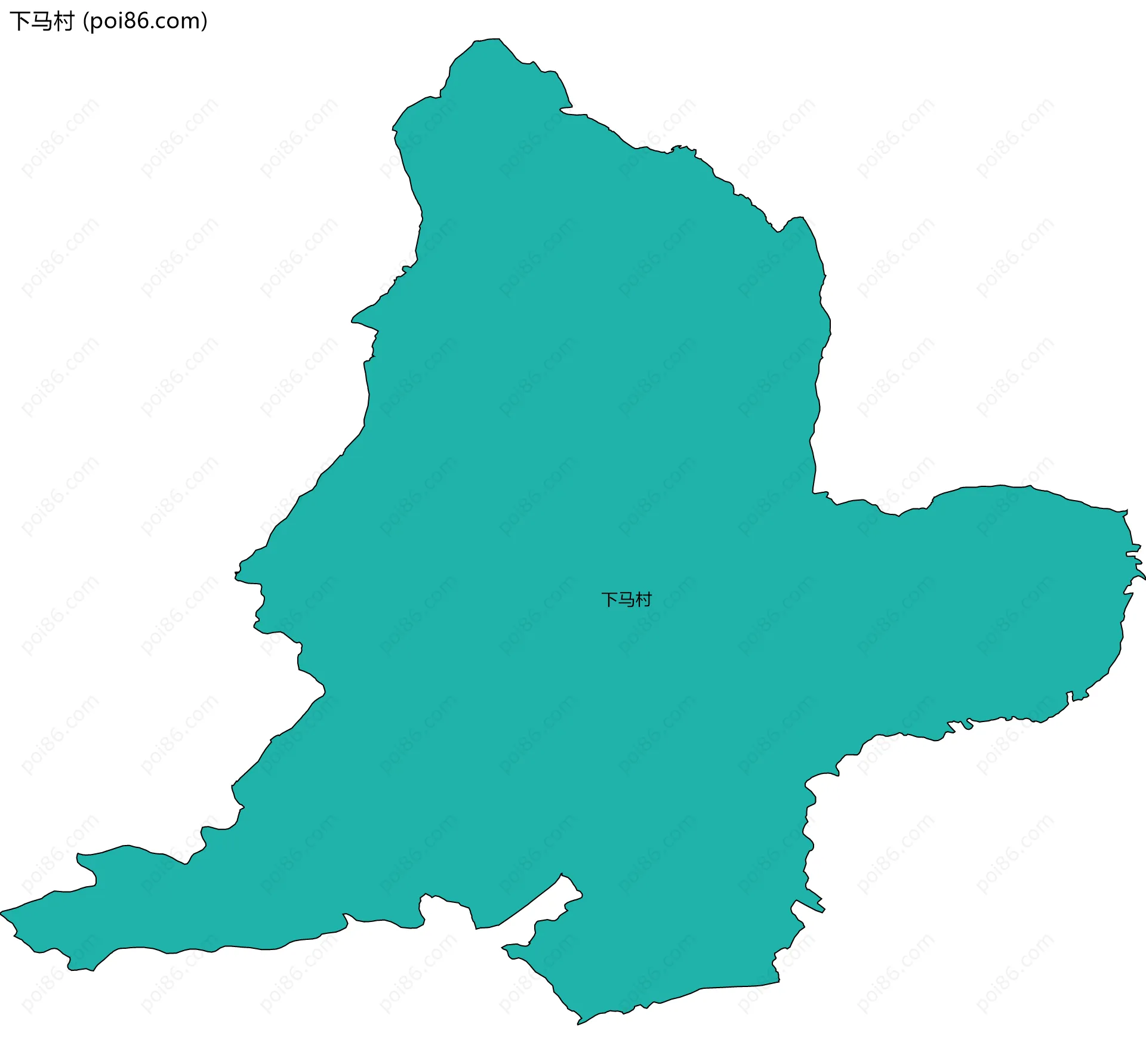 下马村边界地图