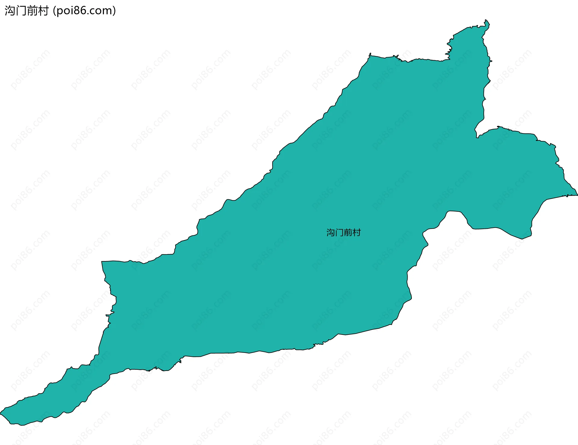 沟门前村边界地图